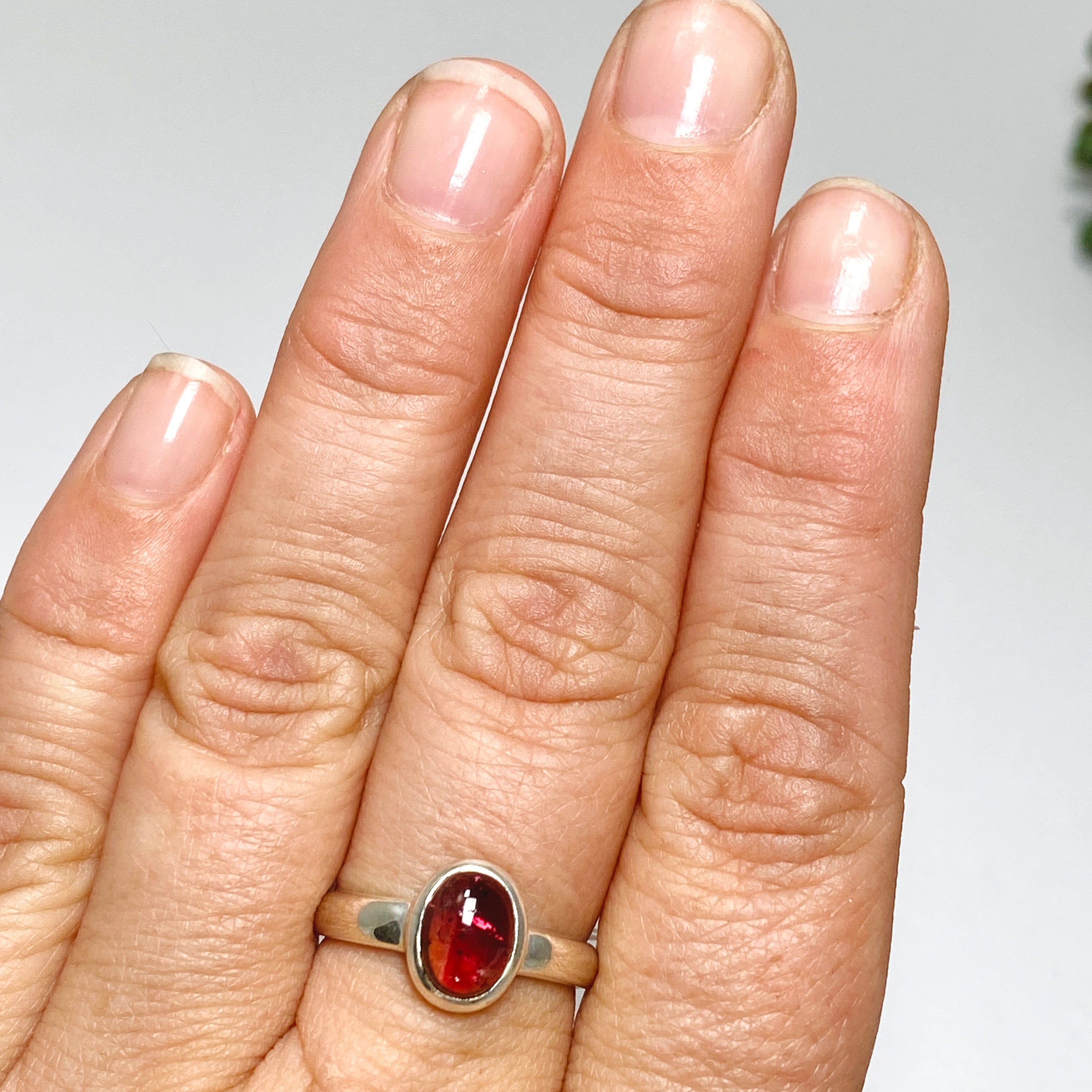 Pink Tourmaline Oval Cabochon Ring - Size 7.5 - PRGJ734 - Elegant Jewelry for Women, Perfect for Weddings, Parties & Special Occasions