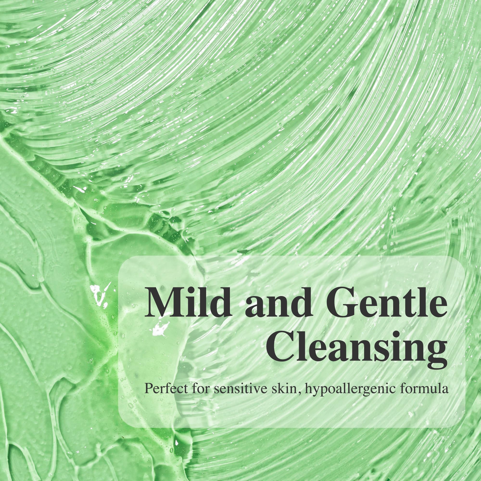 Madeca DERMA Botanic Cleansing Gel - pH Balancing Face Wash with Centella Asiatica & Tea Tree Oil | Korean Skincare for Sensitive Skin | Soothing, Calming & Hypoallergenic Cleanser (3.4 fl oz) | Perfect for Morning & Night Routine, Post-Workout Refresh, and Travel Skincare