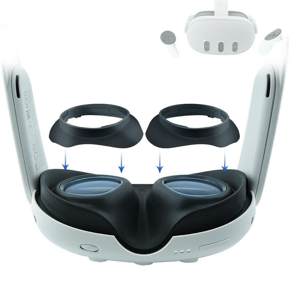 Anti-Scratch Lens Frame for Meta Quest 3 VR Headset - Protective Eyewear Spacer & Scratch Guard for Meta Quest 3 VR Glasses | Perfect for Gaming, VR Experiences & Lens Protection