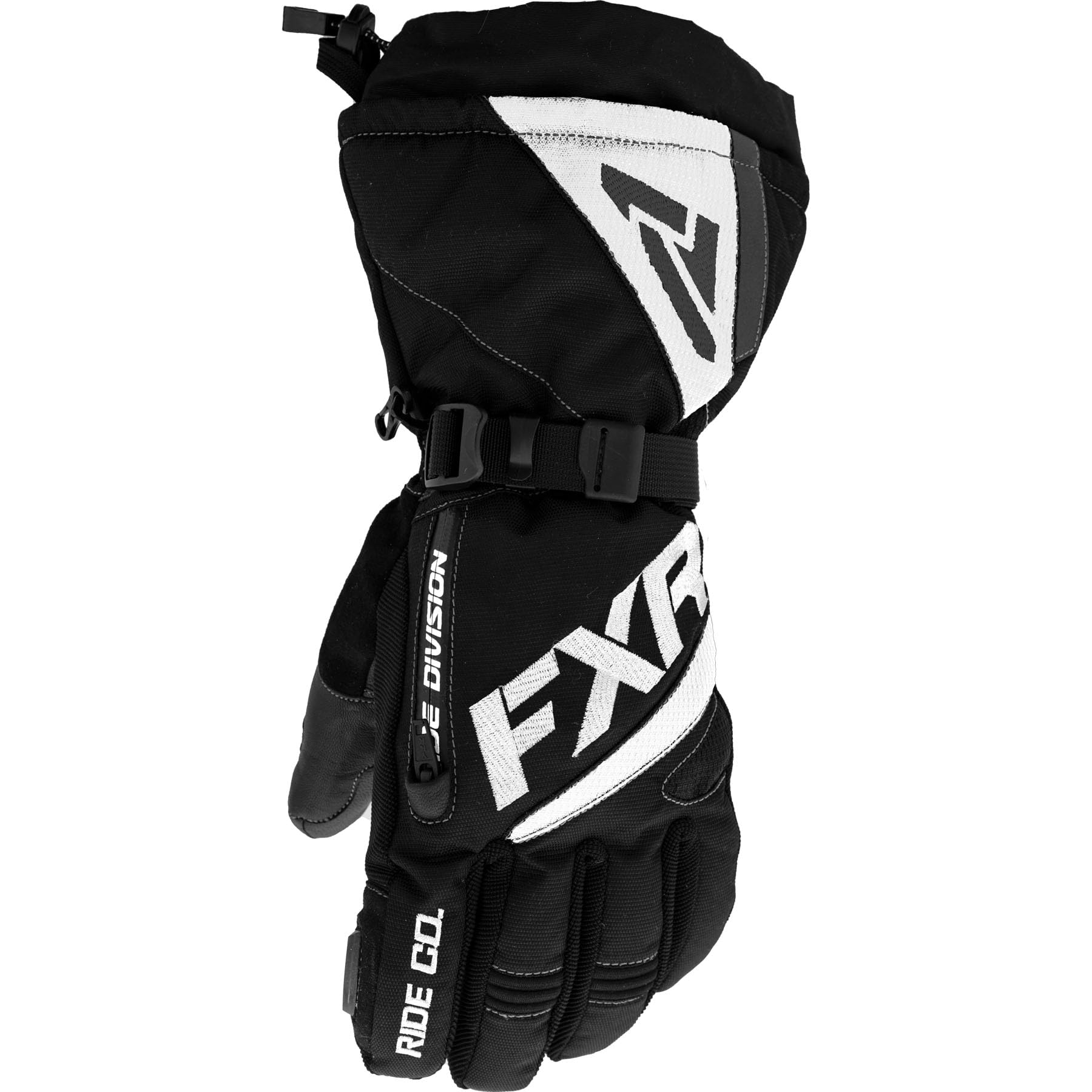 FXR Men's Fuel Snow Glove 2025 - Winter Sports Gloves for Skiing & Snowboarding - Waterproof & Insulated Cold Weather Gloves (Black/White, X-Large) - Perfect for Ski Resorts, Snowmobile Riding & Outdoor Winter Activities