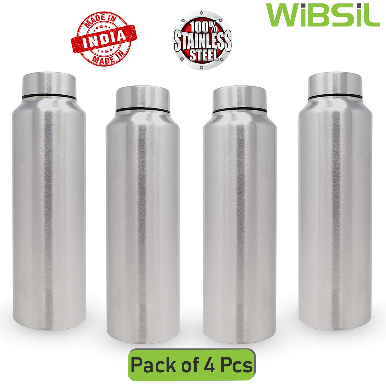 WIBSIL 4000ml Straight Body Water Bottle - BPA Free, Leak Proof & Durable for Gym, Hiking, Office & Travel - Keep Hydrated All Day
