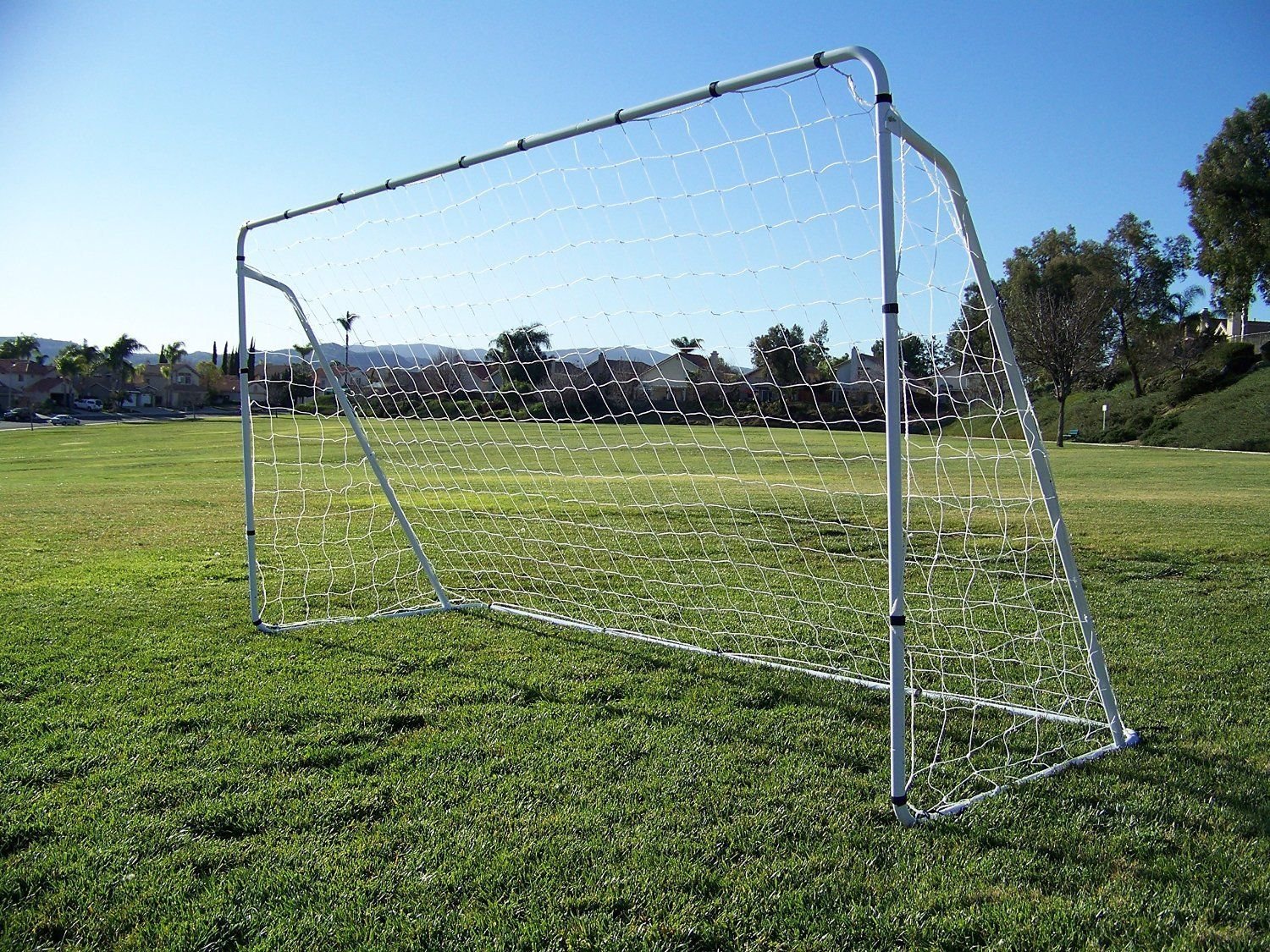 12x6 Ft Powder Coated Galvanized Steel Soccer Goal with Net - AYSO Regulation Size Portable Training Goal for Backyard, Practice & Games | All-Weather Durable Construction | 1 Year Warranty | Perfect for Youth Soccer Training, School PE Classes & Family Backyard Fun