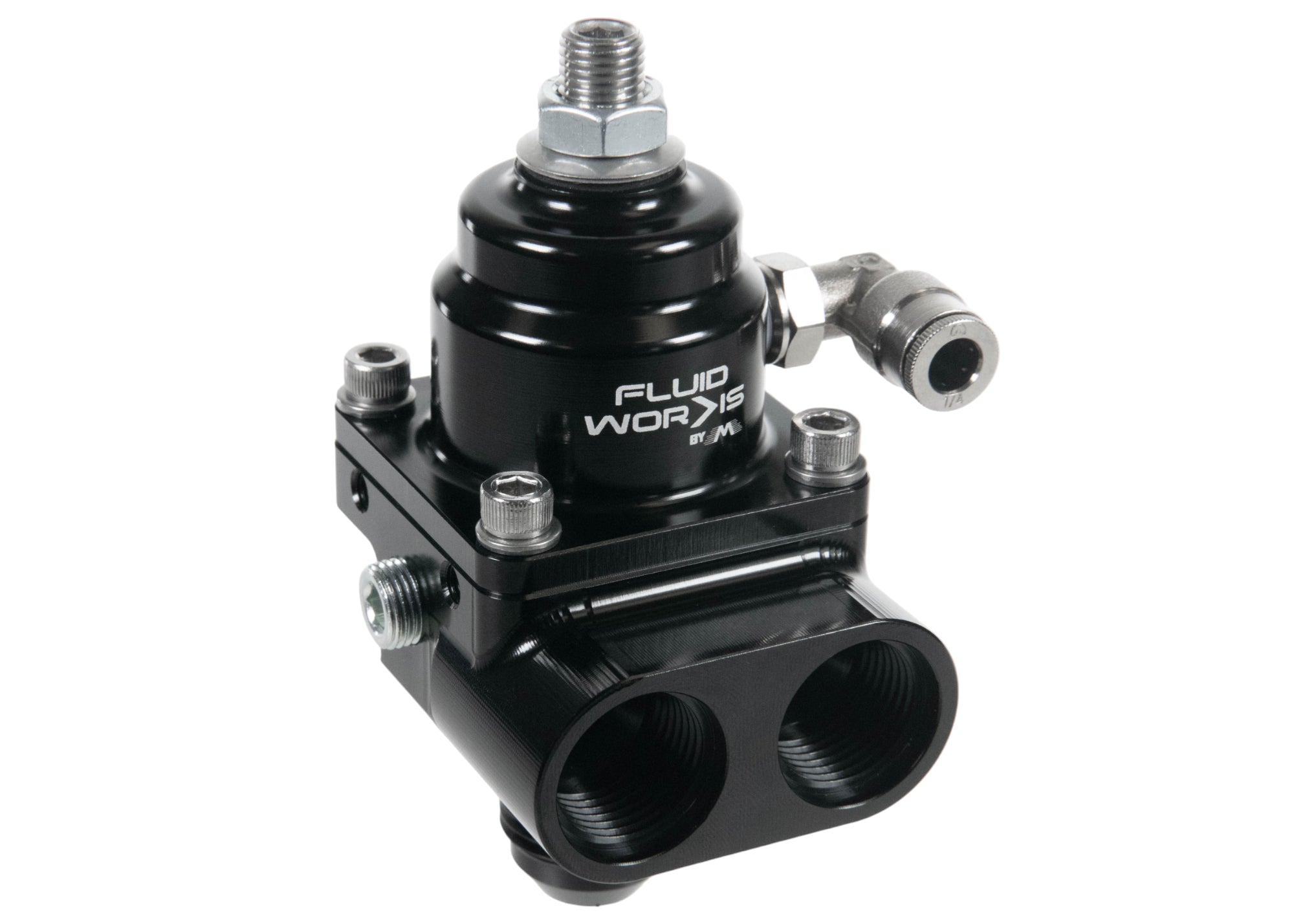 Fluidworks 1-10 GPM Fuel Pressure Regulator 35-70 PSI with Front Loader Fittings - Compatible with Tractors, Trucks & Heavy Equipment
