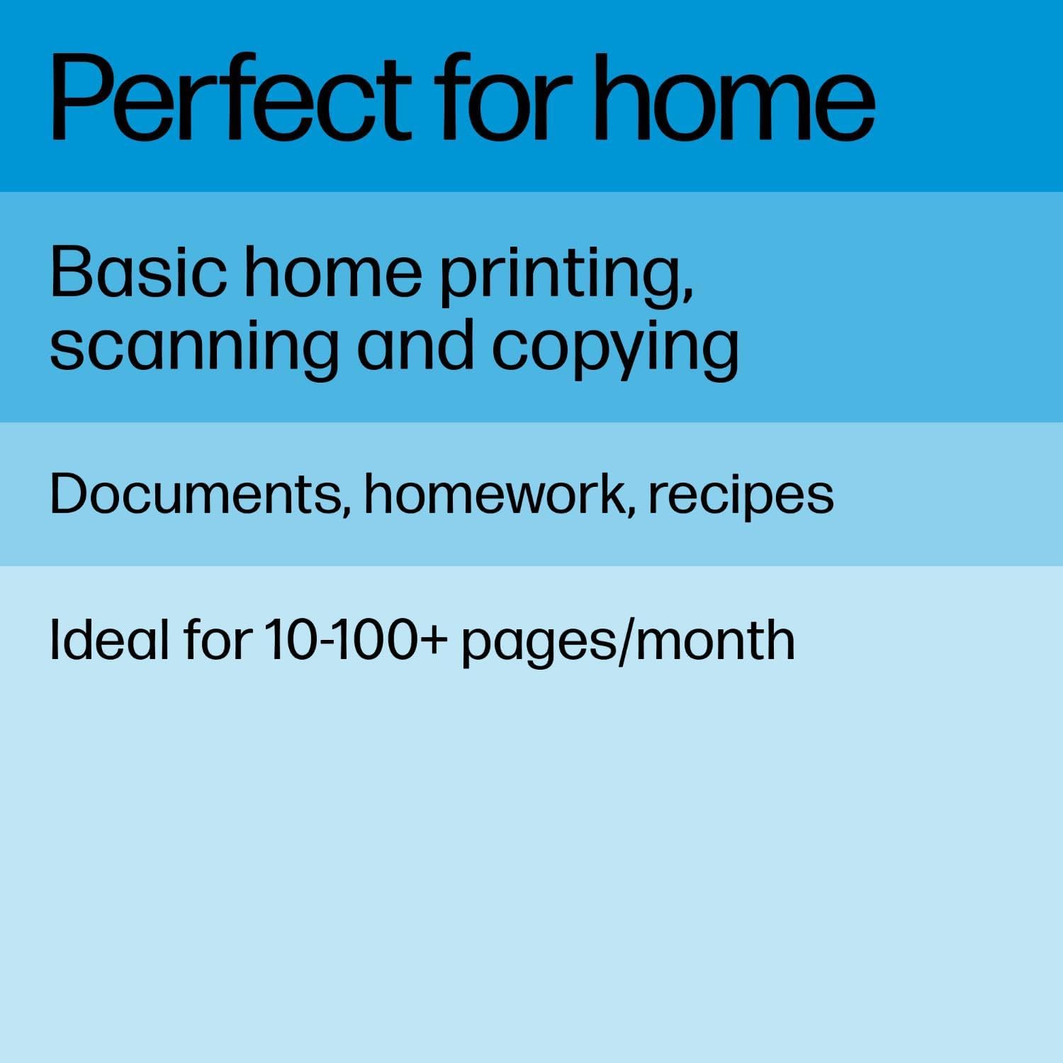 HP DeskJet 2755e Wireless All-in-One Printer with Scanner, Copier | 3 Months Free Instant Ink | Home Office & Remote Work Printing Solution
