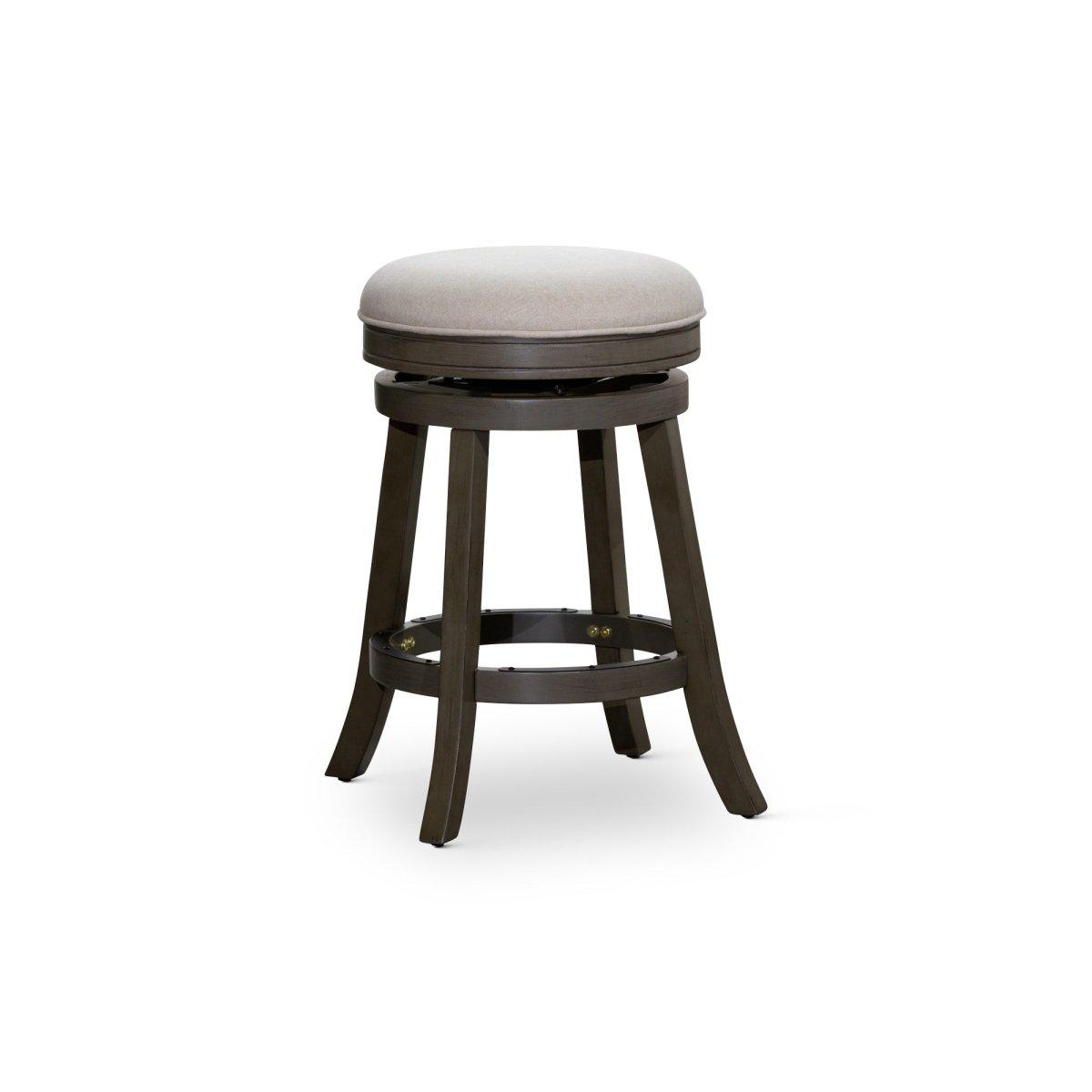 Premium Backless Fabric Swivel Stool - 24