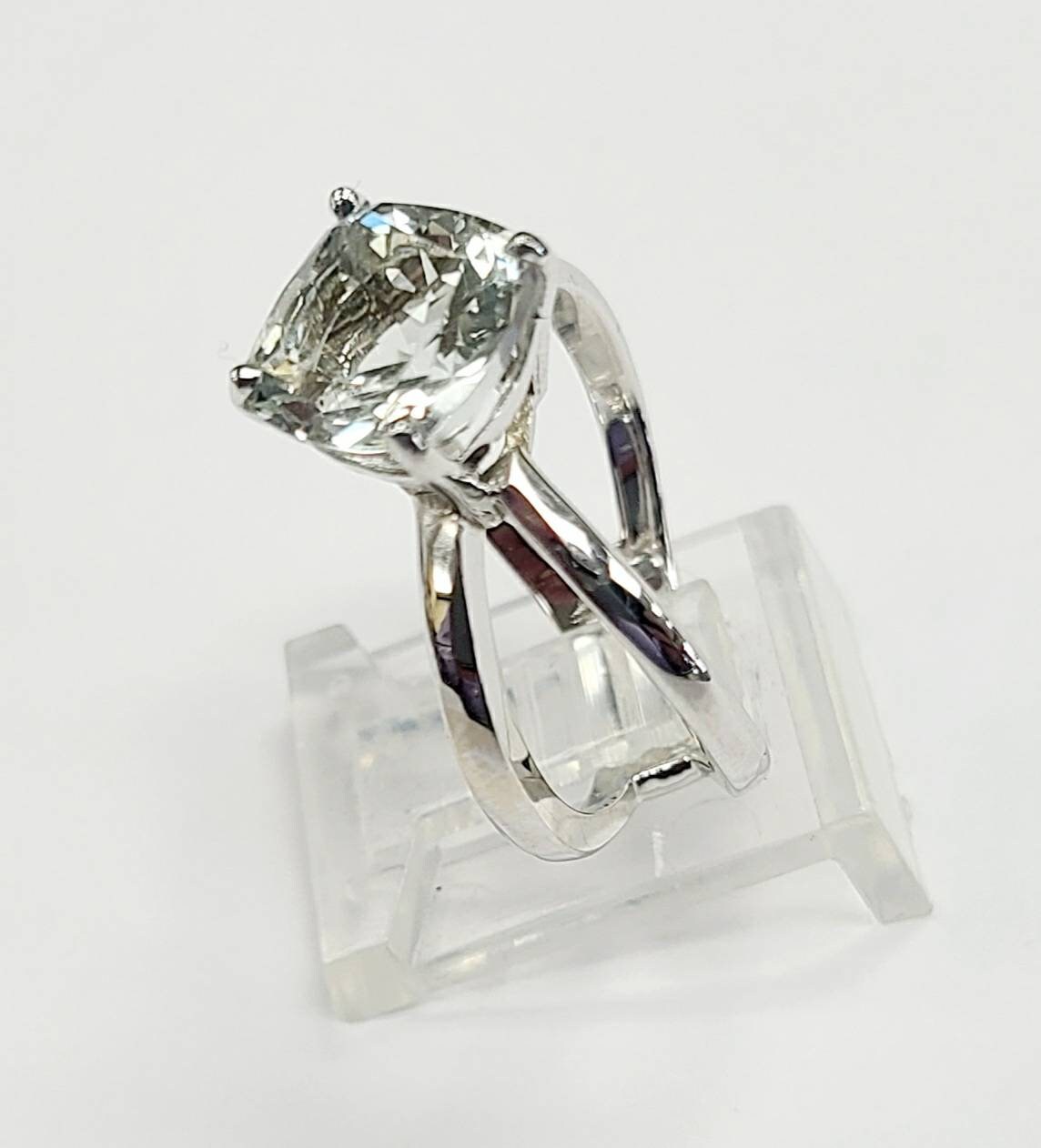 Custom Made Sterling Silver or 14K Solid Gold Blank Ring - 5mm or 10mm Square Cut - Personalized Jewelry for Engagements, Weddings, or Unique Gifts
