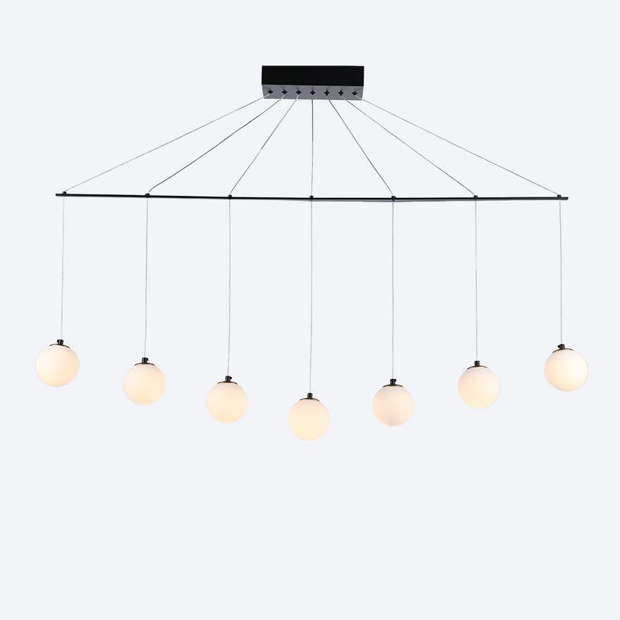 ZORO LINEAR 7 LED Pendant Light Fixture - Dimmable Modern Lighting for Kitchen Island, Dining Room & Living Room Ceiling