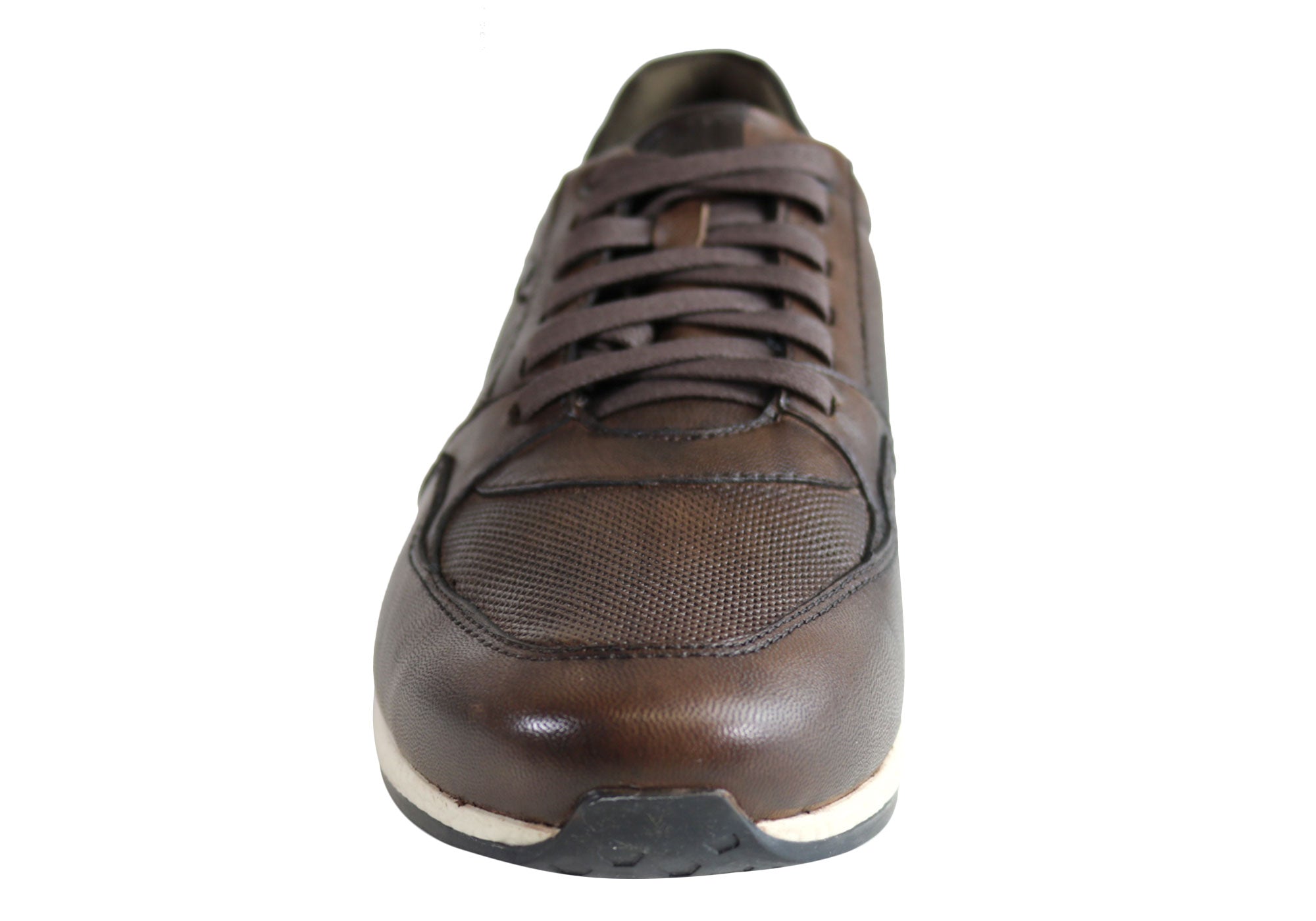 Ferricelli Oscar Men's Genuine Leather Lace-Up Casual Shoes - Handcrafted in Brazil - Perfect for Office, Dating & Everyday Wear