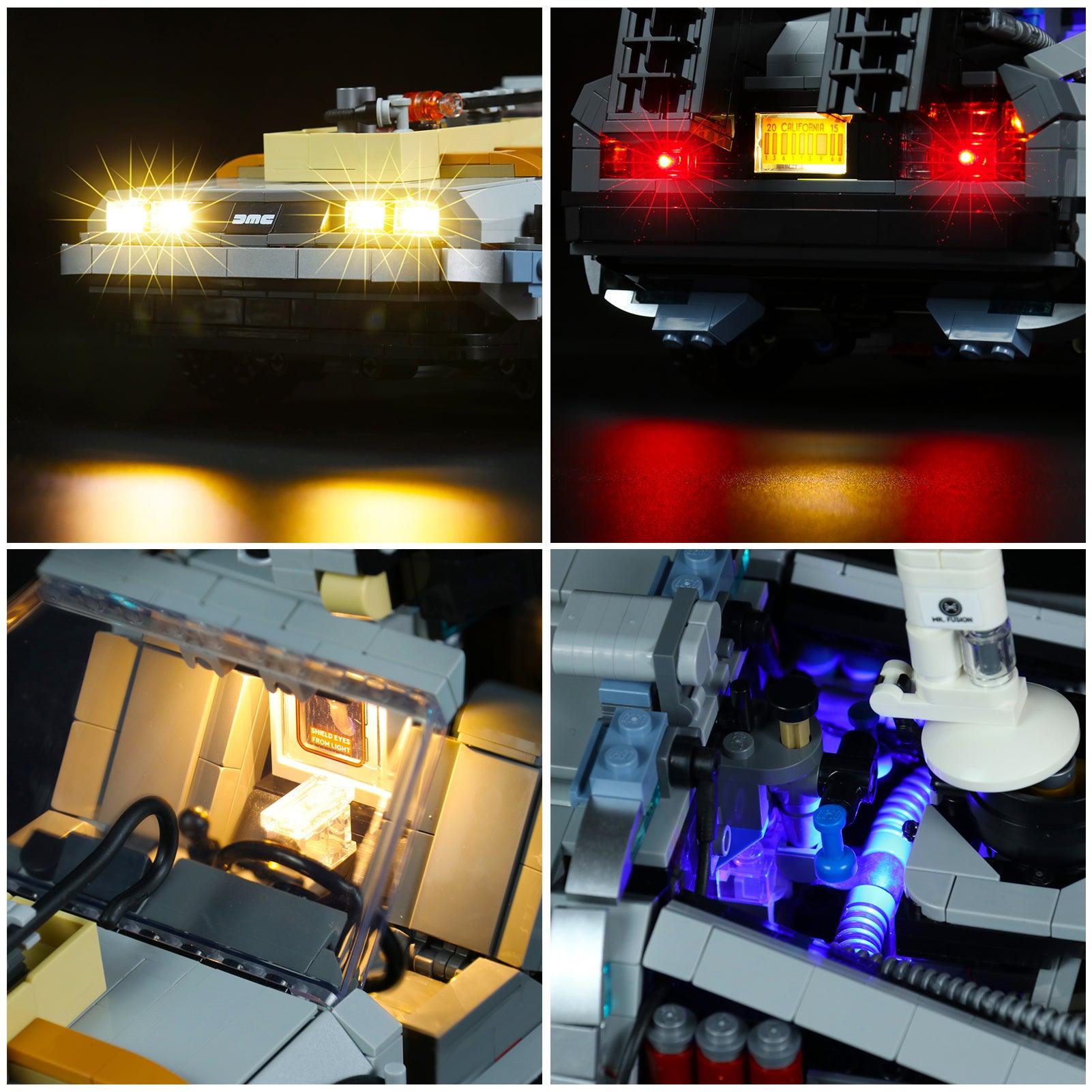 LEGO Technic Back to The Future 10300 Light Kit - Compatible with Official LEGO Sets - DIY Lighting for DeLorean Time Machine Model - Perfect for Display, Collectors, and Movie Fans