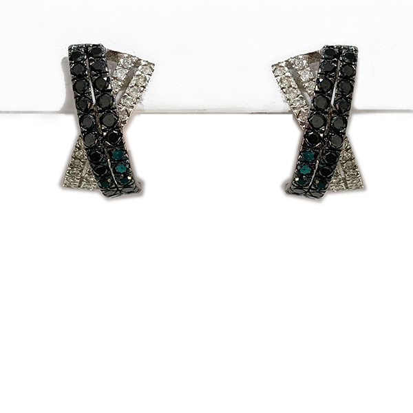14K White Gold Black Diamond Stud Earrings for Women - Elegant & Hypoallergenic Jewelry for Parties, Weddings & Everyday Wear