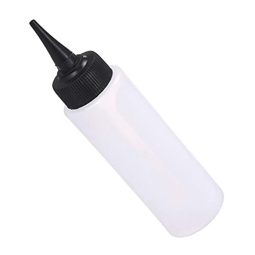 Daseey Professional Hair Dye Mixing Bottle with Black Tip & Cap - Squeeze Bottle for Hair Color, Shampoo & Styling Products | Perfect for Salon, Home Hair Coloring & DIY Beauty Treatments