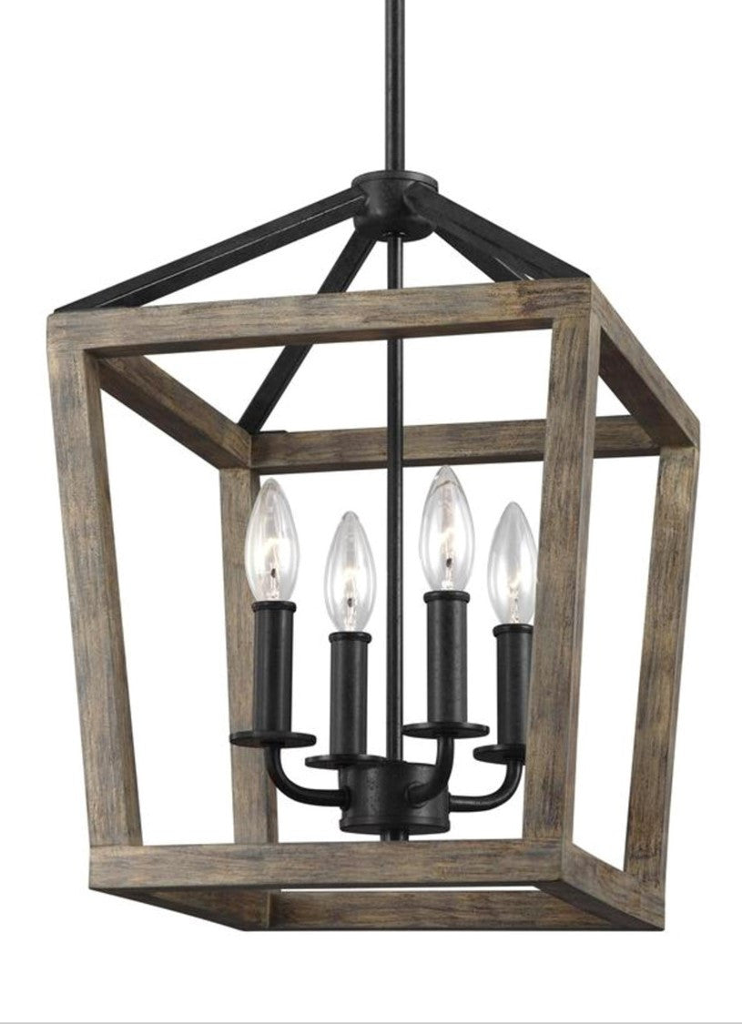 Elegant Alder Wood Chandelier - Modern Rustic Ceiling Light Fixture for Dining Room, Bedroom & Living Room Decor