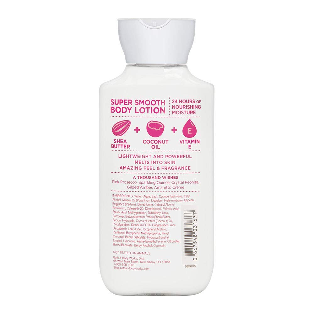 Bath & Body Works A Thousand Wishes Shea & Vitamin E Body Lotion - 8 Ounce Moisturizing Lotion for Dry Skin, Hydrating & Nourishing - Perfect for Daily Use, Gift Sets & Self-Care Routine