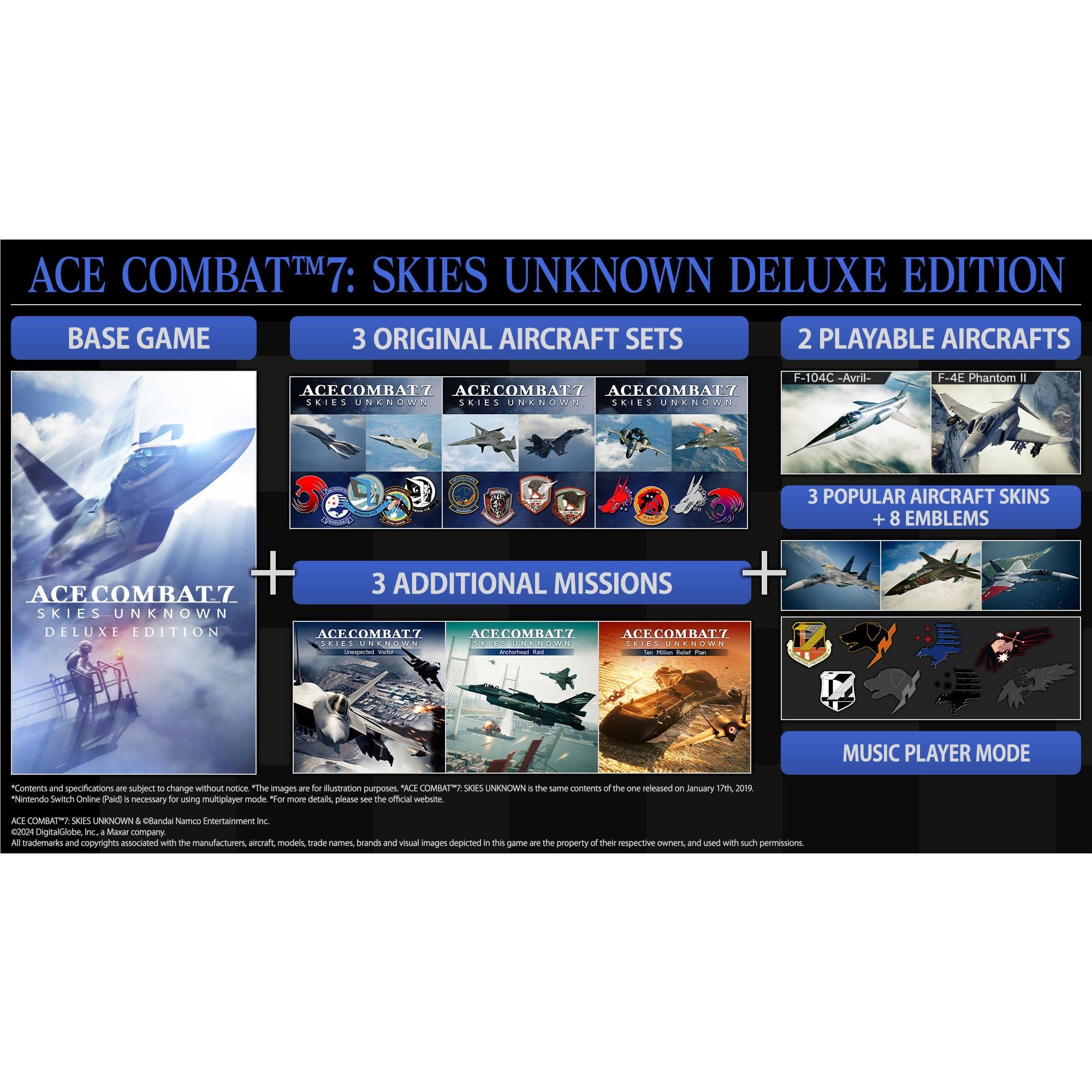 ACE COMBAT 7: SKIES UNKNOWN Deluxe Edition - PlayStation/Xbox/PC Flight Combat Game - Experience Intense Aerial Battles & Stunning Graphics - Perfect for Flight Simulation Enthusiasts & Action Gamers