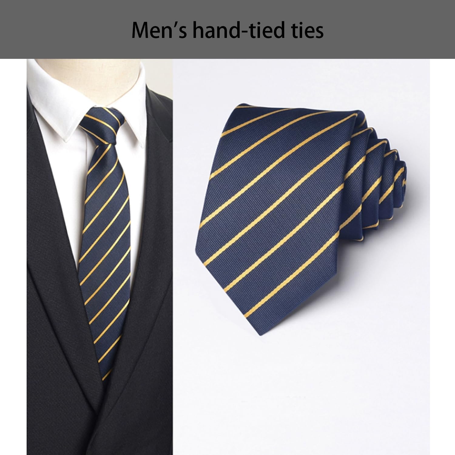 Premium Men's Classic Neck Ties - Elegant Woven Jacquard Silk Tie for Business, Wedding & Formal Occasions - Perfect for Office, Party & Suit Attire