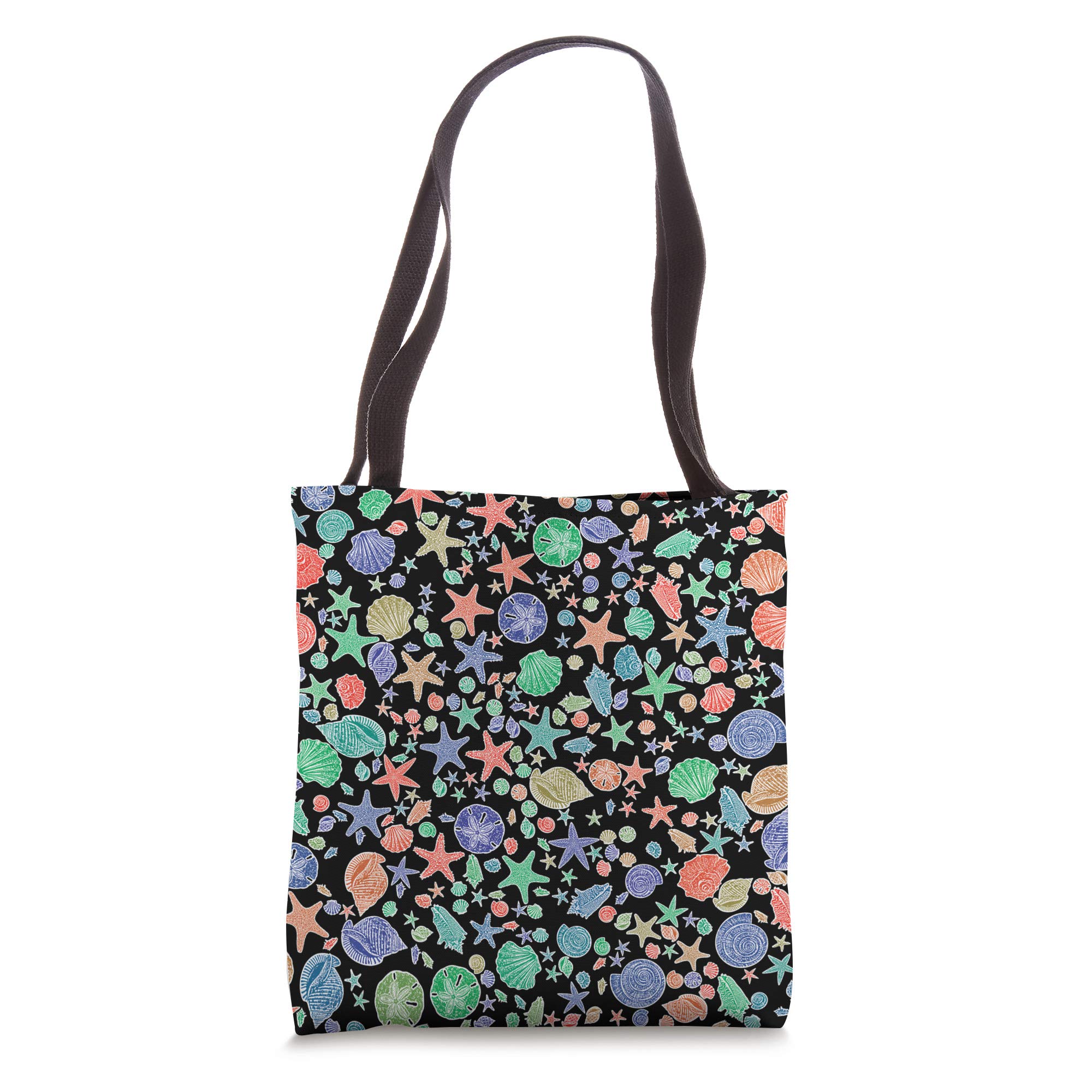 JCombs Stylish Seashell Print Tote Bag - Lightweight & Durable Beach Bag for Women, Perfect for Shopping, Travel, and Summer Outings