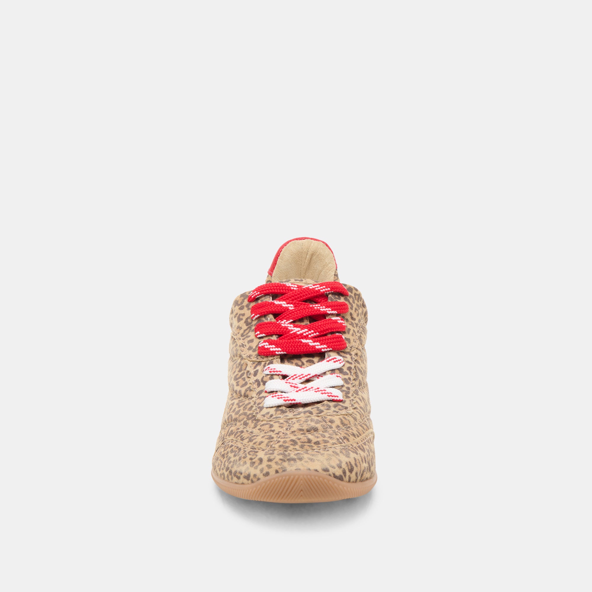 LAINI SNEAKERS Women's Tan Leopard Print Suede Casual Shoes - Perfect for Walking, Running, and Everyday Fashion