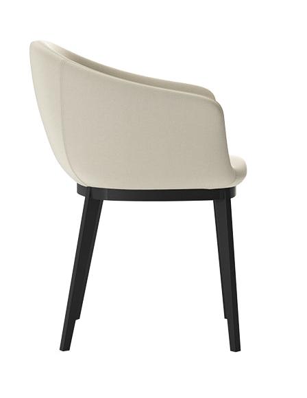 Lucrezia Armchair with 4-Leg Wood Base - Modern Living Room Chair by BBB - Perfect for Home Office, Lounge & Reading Nook
