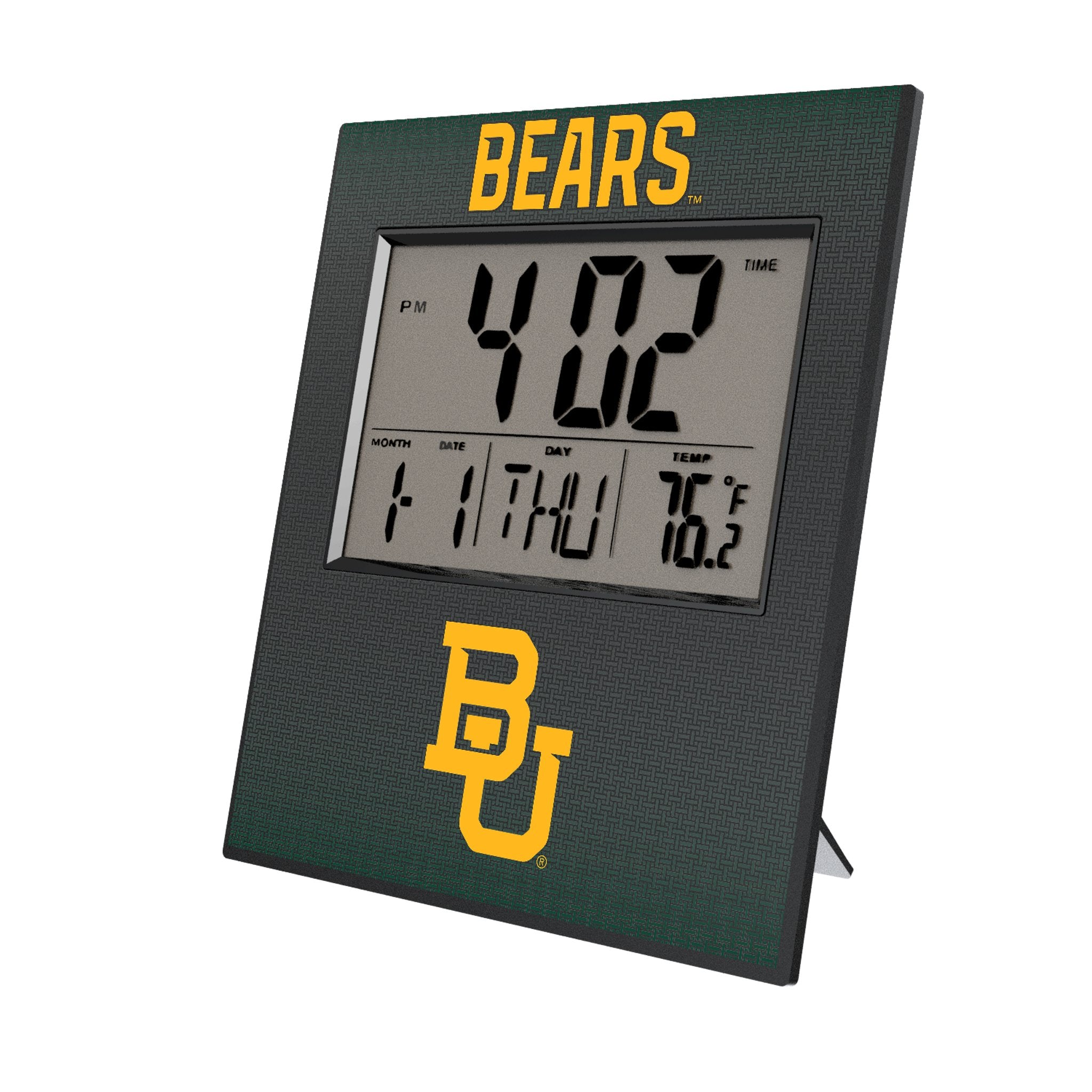 Baylor University Bears Linen Wall Clock - Decorative College Dorm Room Decor for Fans - Perfect for Bedroom, Office, or Game Room