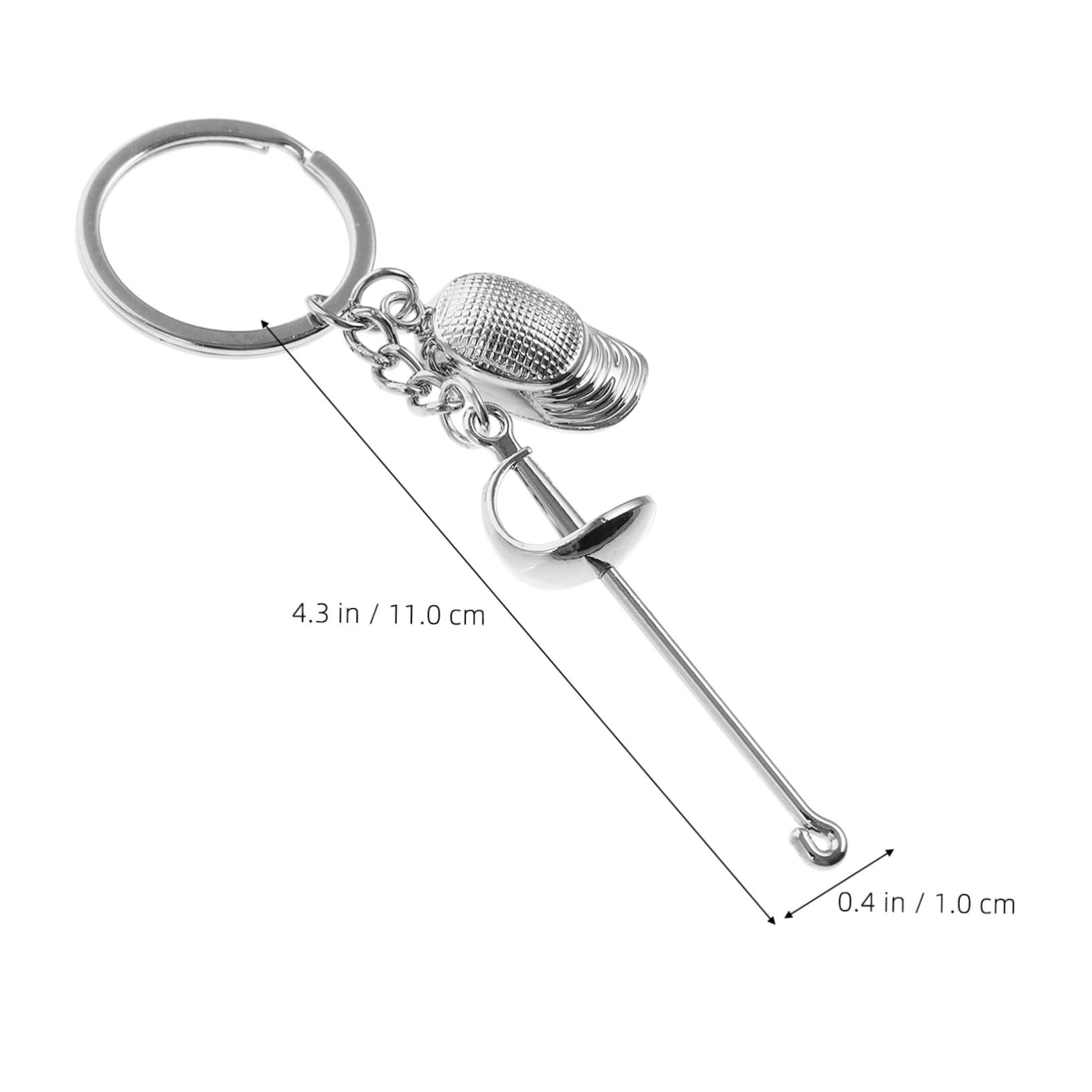 Balacoo Fencing Keychain - Metal Key Rings for Women - Sport Souvenir Gift