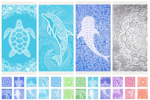 4 Pack Turtle Dolphin Whale Flower