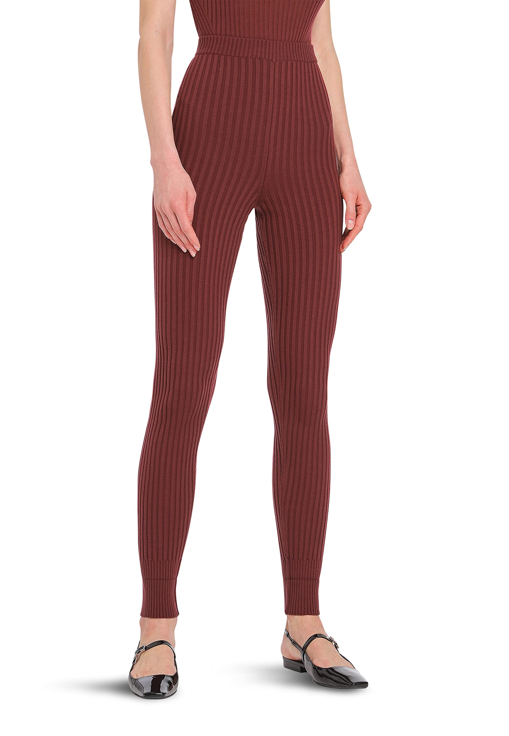Wolford Women's Merino Rib Leggings - Soft & Warm Winter Tights for Yoga, Running & Everyday Wear