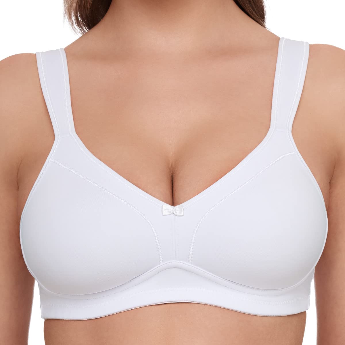 Comfortable Women's Non-Wired Bras 2-Pack - Soft Wireless Support for Everyday Wear & Sleeping | 7077