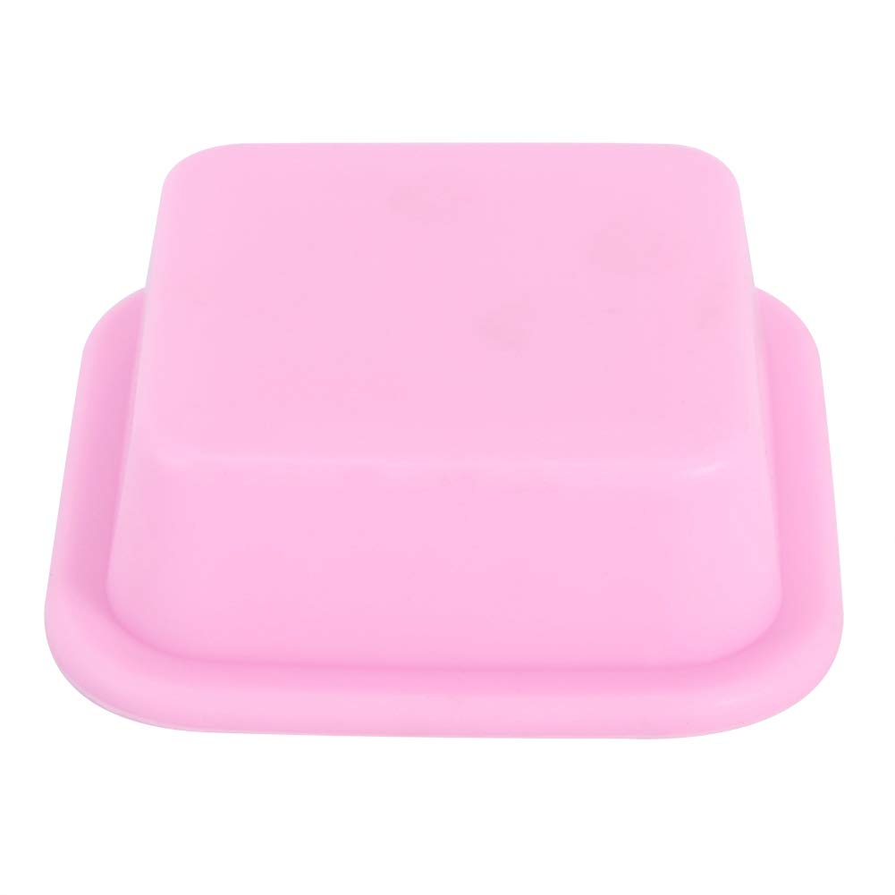 5PCS Silicone Soap Molds - Square DIY Handmade Soap Bar Molds for Baby Soap, Resin Art, Bath Bombs (2.7x2.7x0.8in, Pink) - Perfect for Home Crafting, Gift Making & Spa Day Creations
