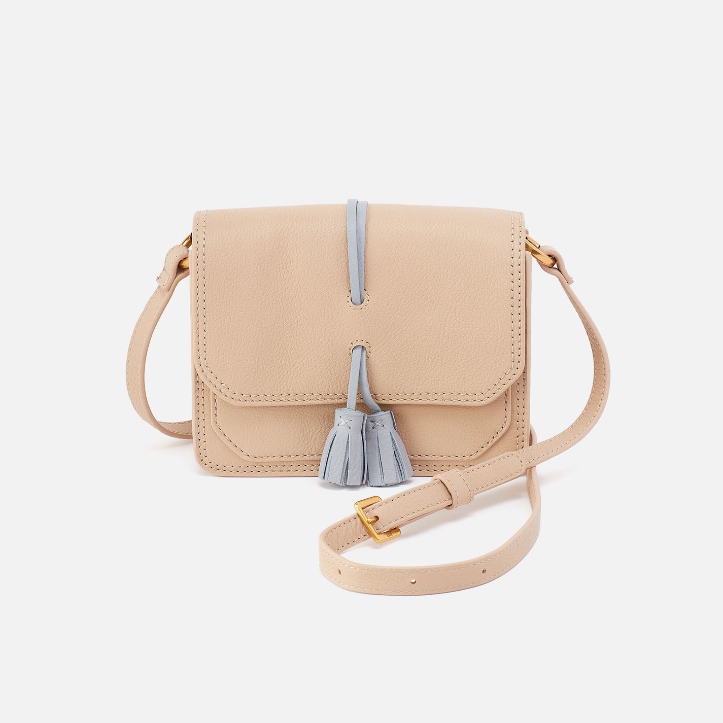 Eden Small Crossbody Bag in Pebbled Leather & Linen - Stylish Women's Purse for Everyday Use, Work, and Travel