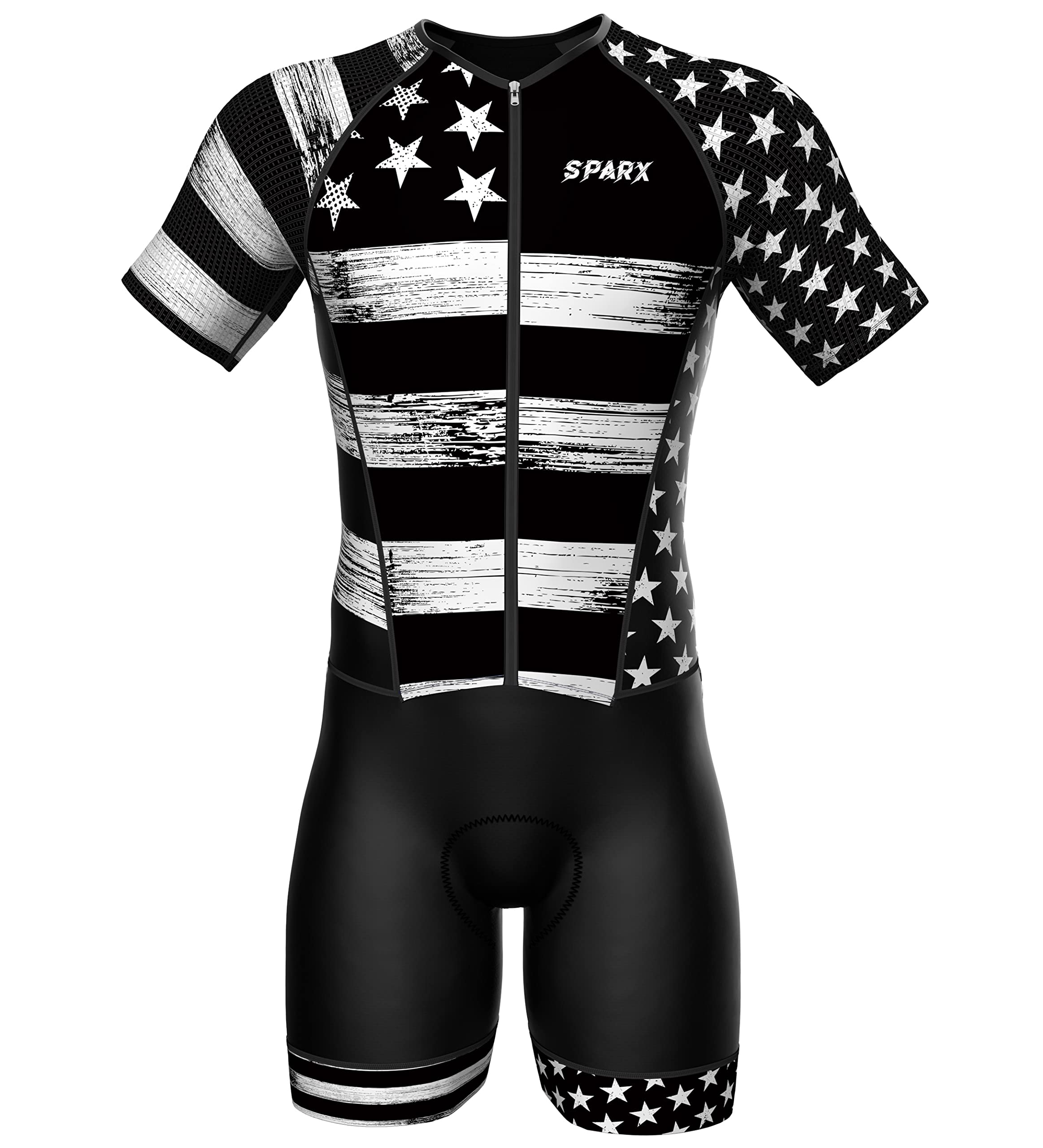 Sparx Men's Elite Aerosuit Triathlon Suit - Short Sleeve Triathlon Skinsuit for Competitive Swimming, Cycling & Running - Ideal for Ironman & Sprint Triathlons