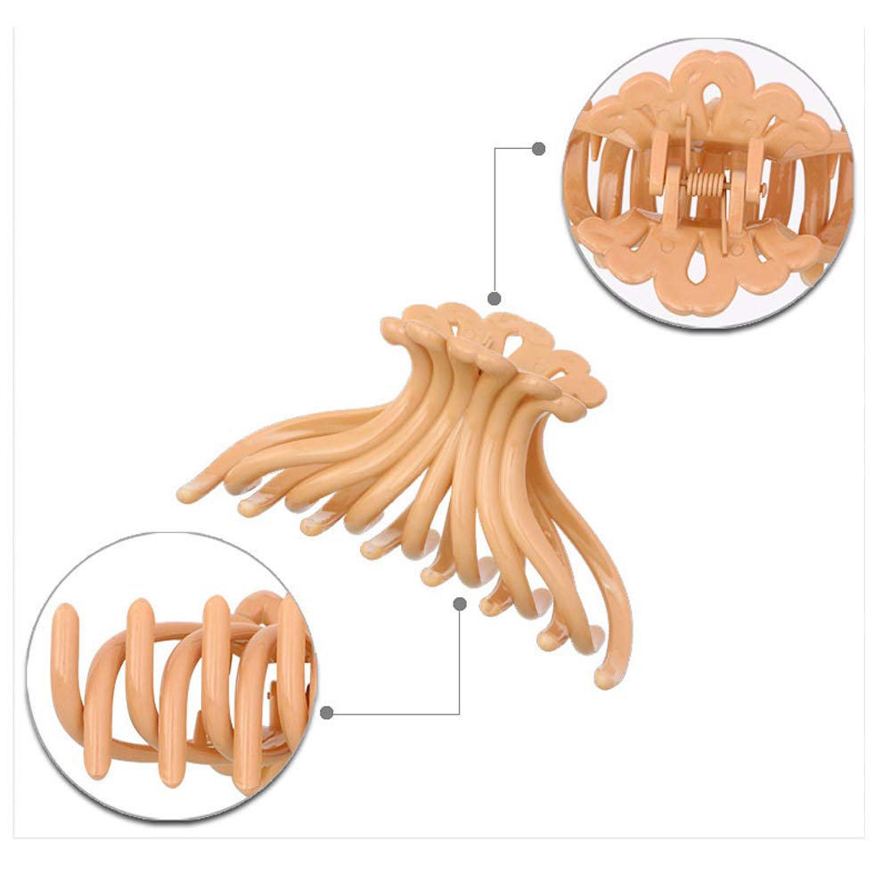 Women's Hair Claw Clips - 2 Pack Strong Hold Barrettes for Thick Hair | Perfect for Ponytails, Buns & Everyday Styling