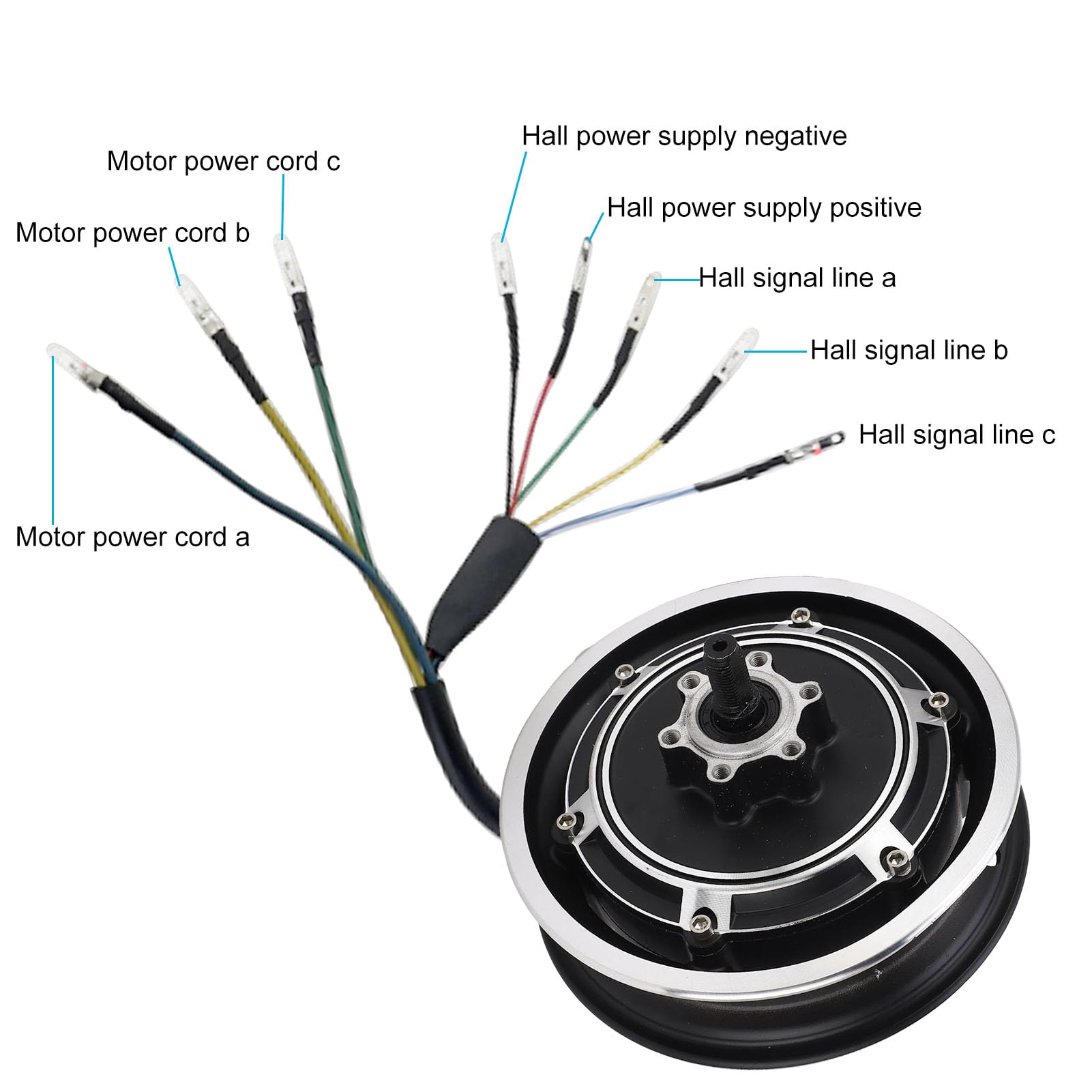 1000W 48V Electric Scooter Motor - High Power Aluminum Alloy Wheel Hub Motor for DIY Electric Bikes - Silent Operation for Commuting, Off-Road & Urban Transportation