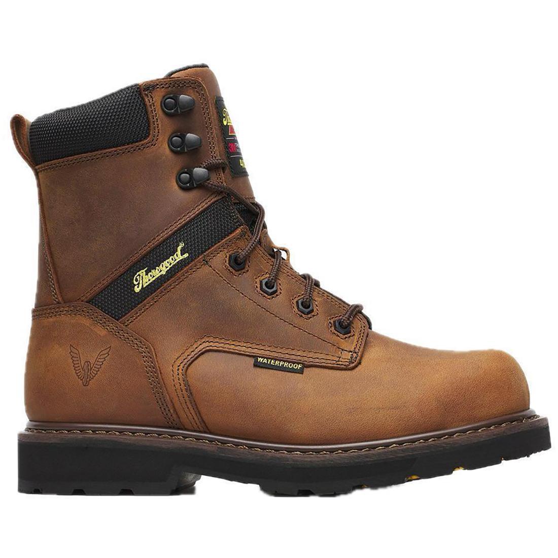 Jobsite Series 8 Composite Toe Insulated Waterproof Work Boots - Crazy Horse Leather for Construction, Winter & Outdoor Work