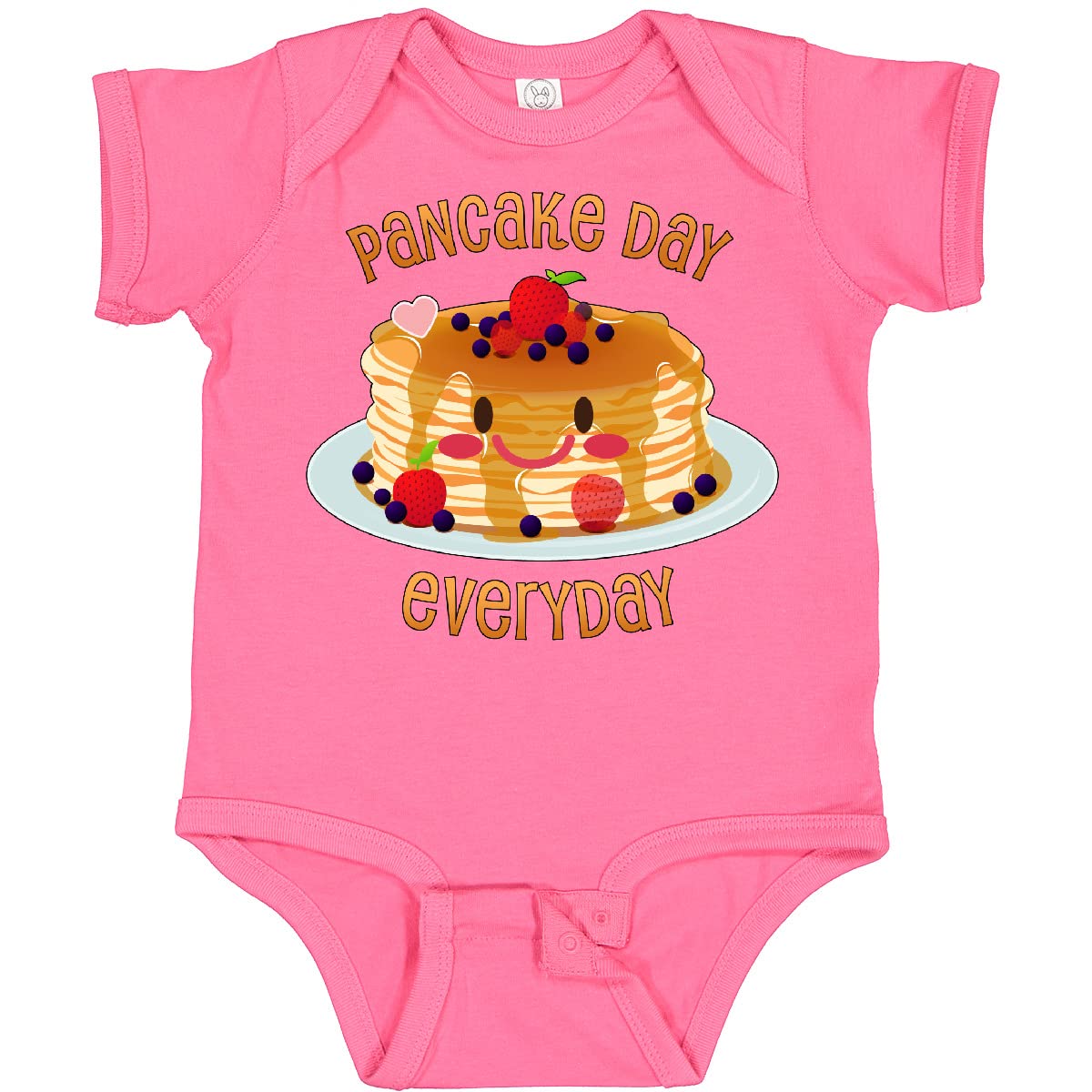 Smiling Stack of Pancakes Baby Bodysuit - Cute Pancake Day Outfit for Infants & Toddlers - Perfect for Breakfast Lovers, Family Photos & Holiday Gifts