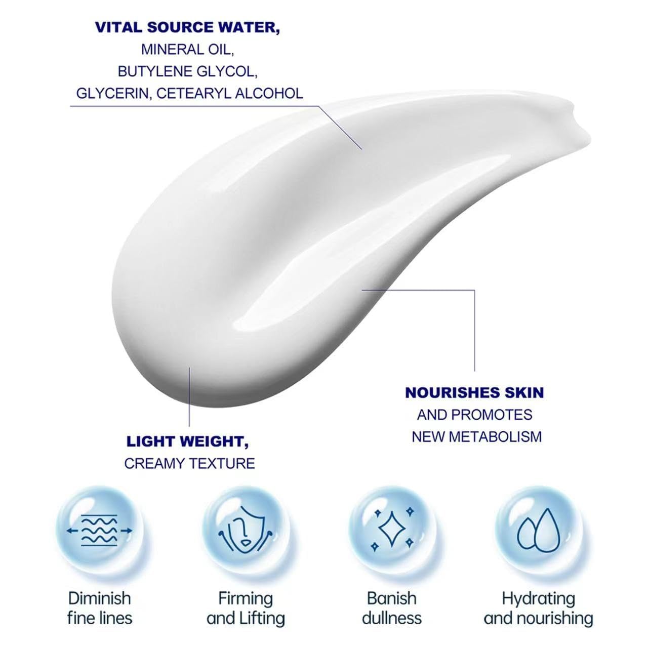 Anti-Aging Neck Firming Cream - Tighten, Lift & Moisturize Sagging Neck Skin - Wrinkle Reducing Face & Décolleté Cream for Women - Perfect for Night Routine & Daily Skincare