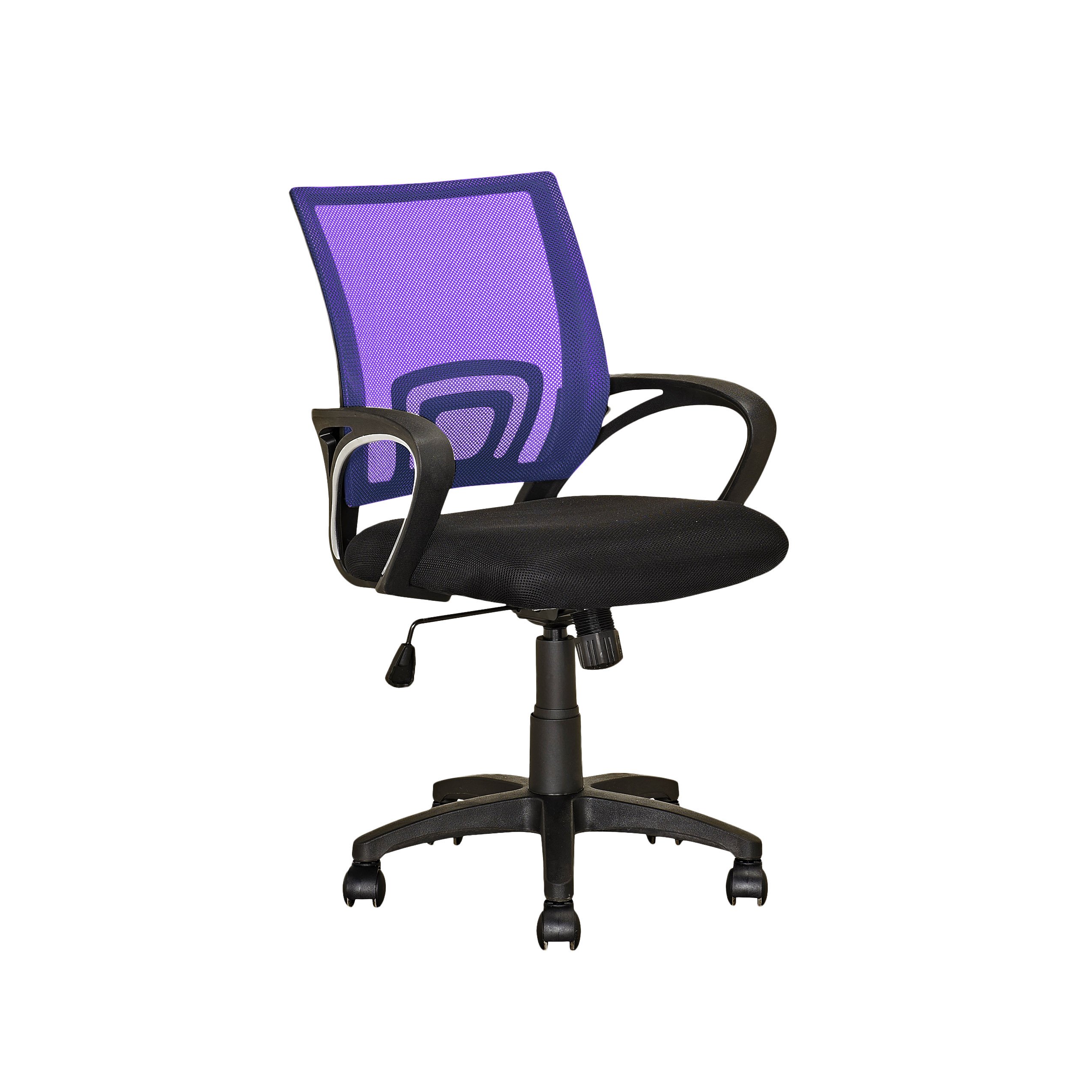 CorLiving Ergonomic Office Chair with Lumbar Support - Adjustable Height & Swivel, Purple - Perfect for Home Office, Gaming & Workspace Comfort
