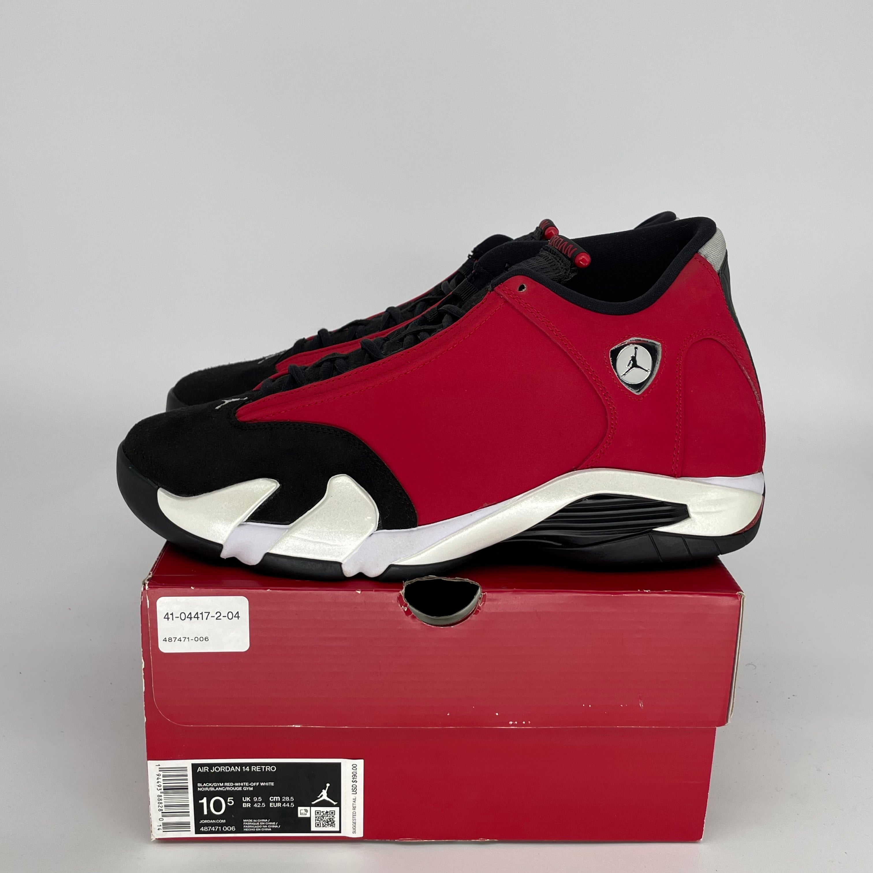 AIR JORDAN 14 TORO BRAVO Basketball Shoes Men's Size 10.5 - Red/Black Style 487471-006 | Retro Sneakers for Streetwear & Sports Performance
