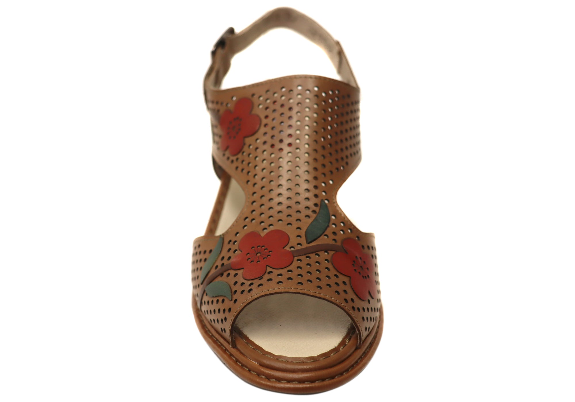 J Gean Simone Women's Comfortable Leather Heels Sandals - Made in Brazil - Perfect for Office, Party & Wedding Occasions