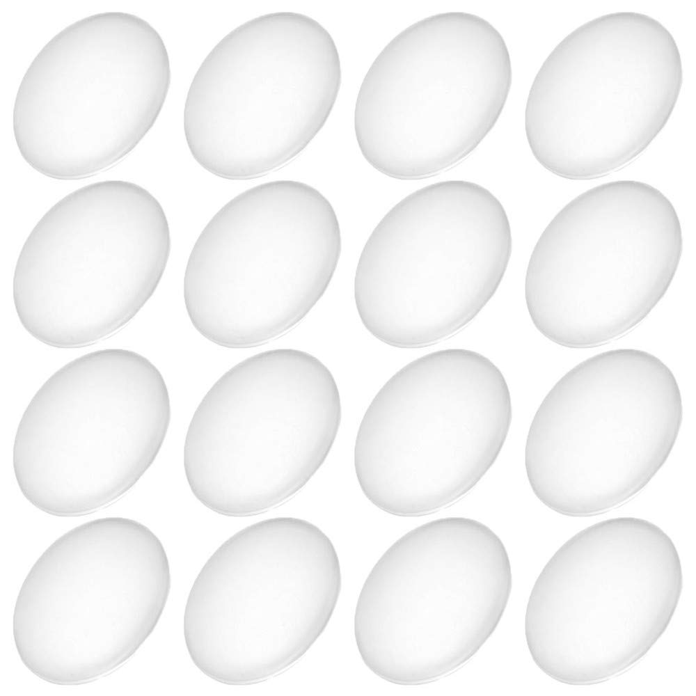 30 Pack Clear Glass Dome Cabochons 25x18mm Oval Shape, Flat Back for DIY Jewelry Making - Perfect for Pendants, Bezels, Cameos, Photo Frames & Craft Projects