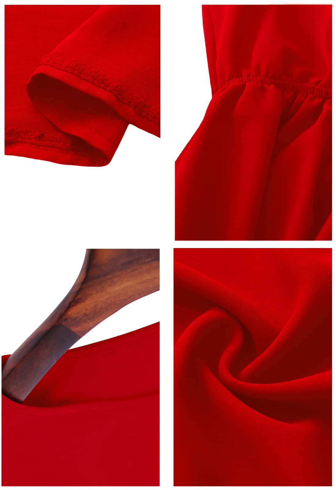 Alaster Women's Chiffon Short Sleeve Casual Midi Dress with Irregular Hem - Flowy Summer Dress for Beach, Party & Vacation | Lightweight & Comfortable
