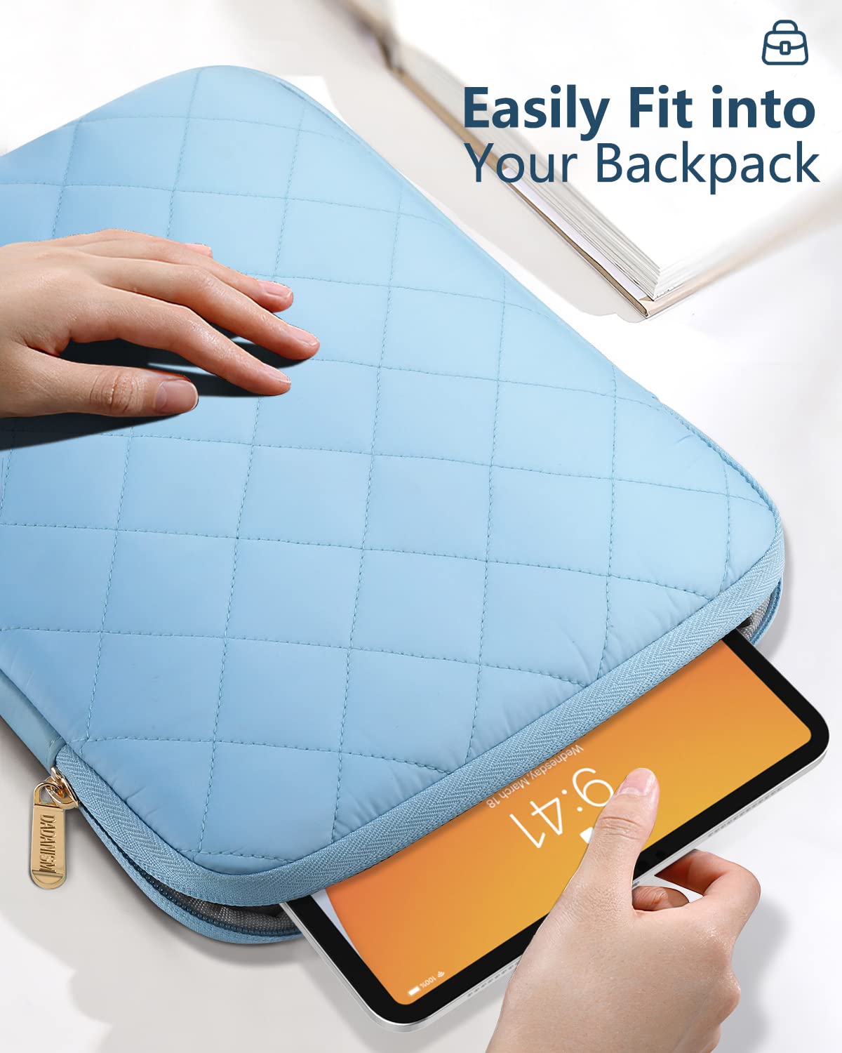 Premium 9-11 Inch Puffy Padded Tablet Sleeve Case - Compatible with iPad 10th Gen 10.9