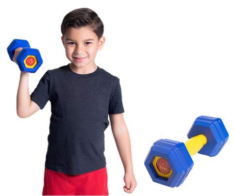 WOD Toys® Mini Dumbbell for Kids - Classic Hex Design with Ergonomic Handle - Safe & Durable Fitness Toy for Children - Perfect for Home Exercise, Playroom Activities & Preschool Motor Skill Development