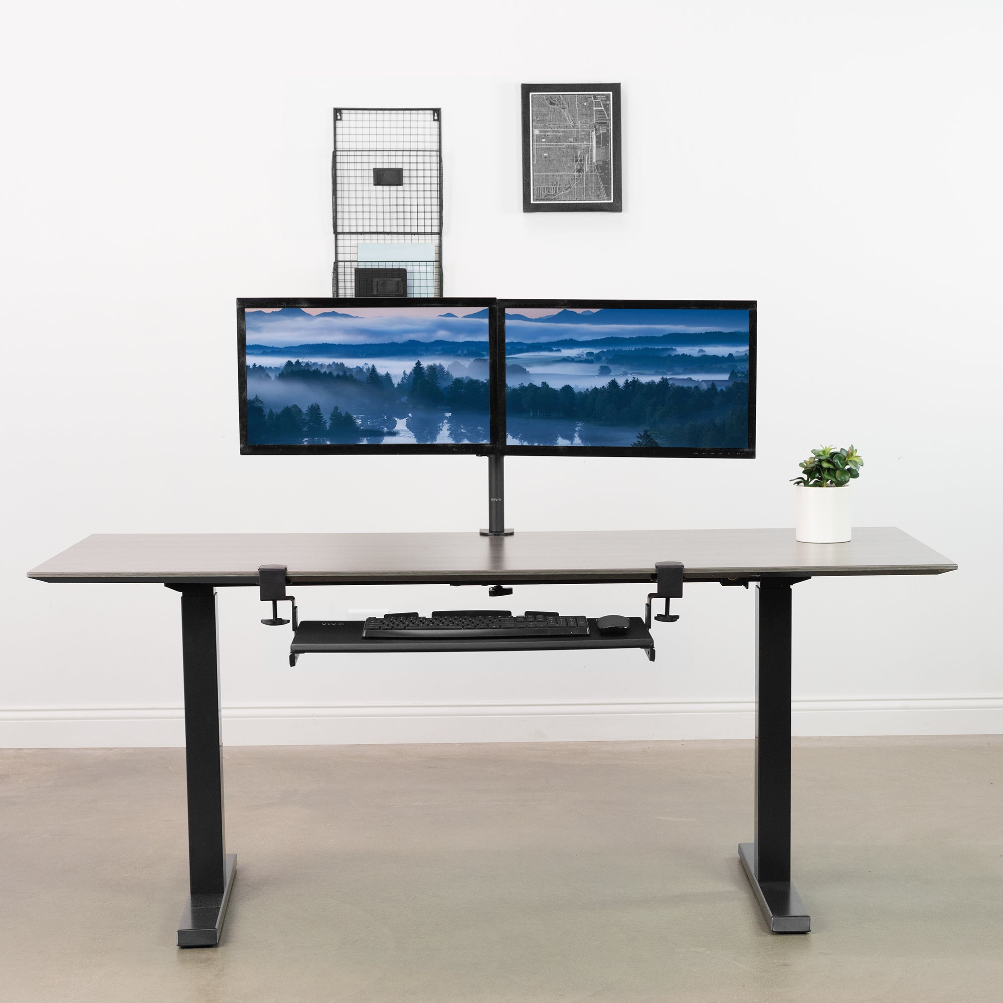 Ergonomic Clamp-On Keyboard Tray - Adjustable Under Desk Keyboard Holder for Computer Workstation - Perfect for Office, Gaming & Home Workspace Setup