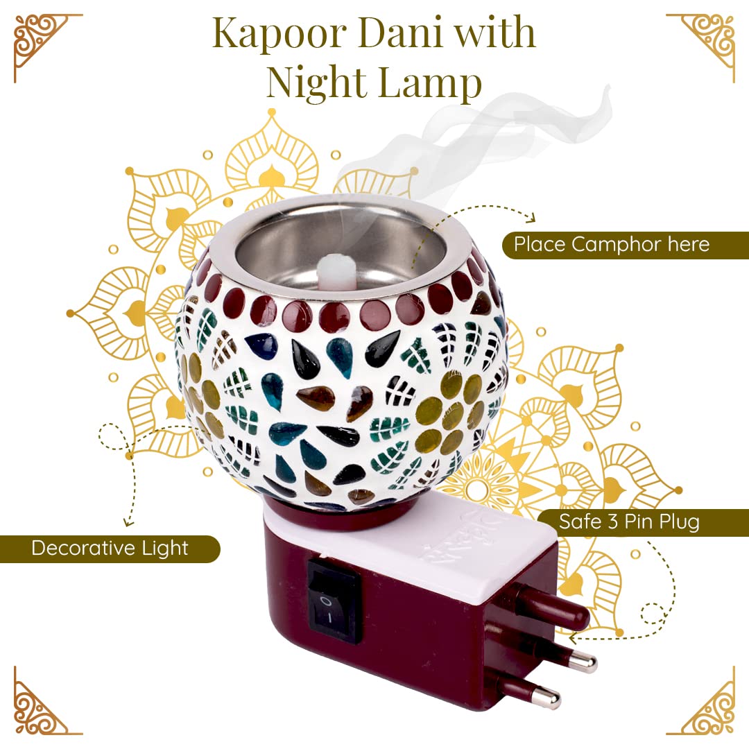 SPOCKY Ceramic Aroma Diffuser & Night Lamp - Essential Oil Burner with Switch (Flower Design) for Home Relaxation