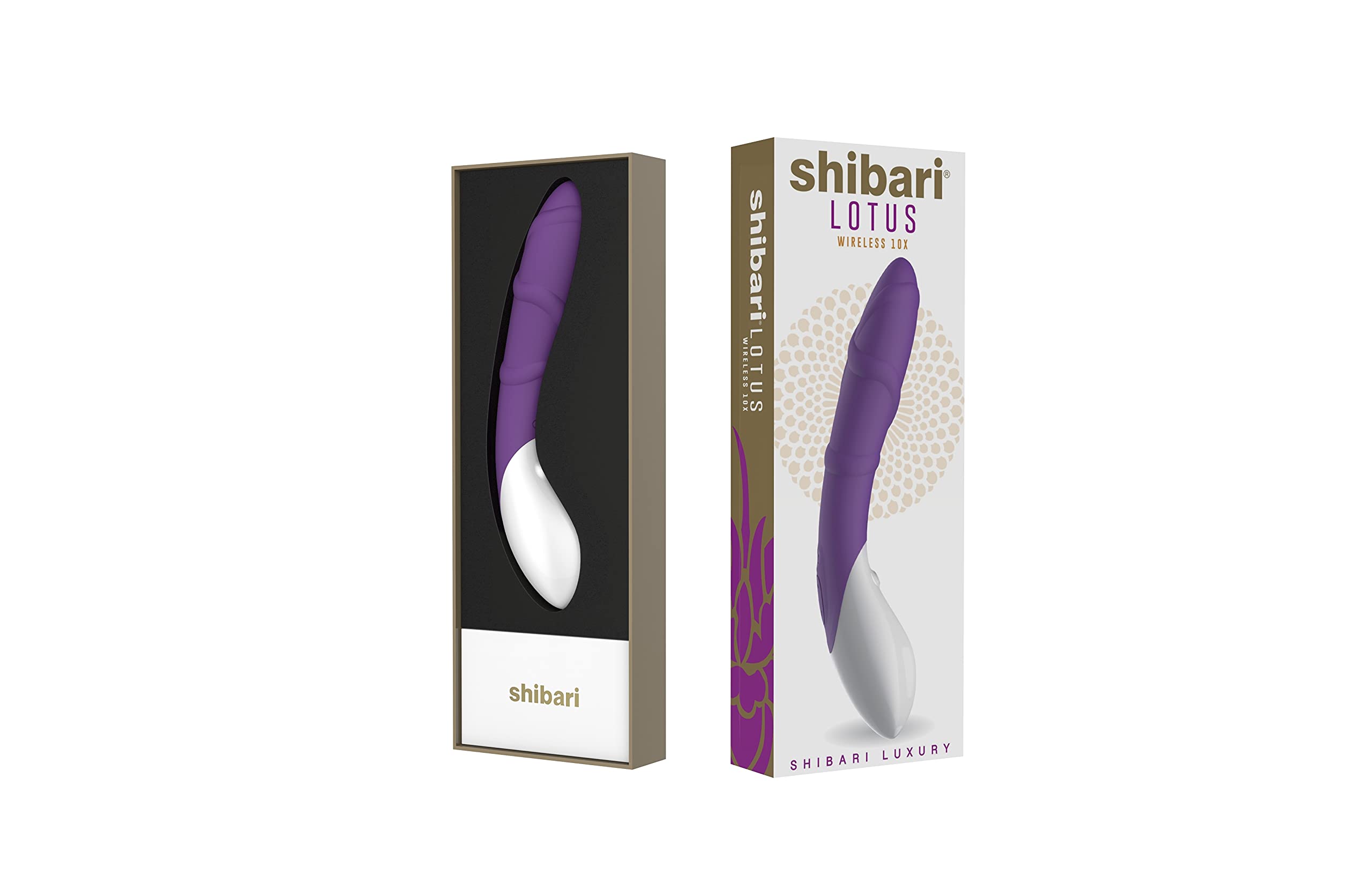 Shibari Lotus Vibrator Wand - Powerful Dual Motor G Spot Stimulator with 10 Vibration Patterns, USB Rechargeable & 100% Waterproof - Purple Female Sex Toy for Her Pleasure | Perfect for Couples Play, Solo Exploration & Sensual Massage