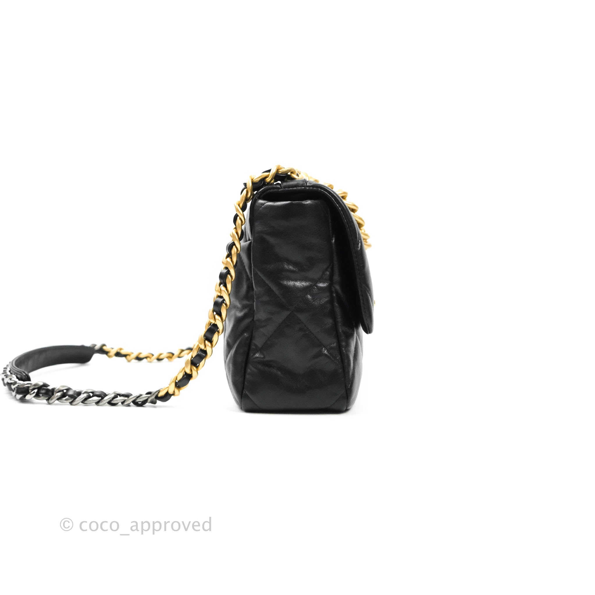 Chanel 19 Medium Flap Bag Black Mixed Hardware - Luxury Designer Handbag for Women, Perfect for Work, Travel & Evening Events