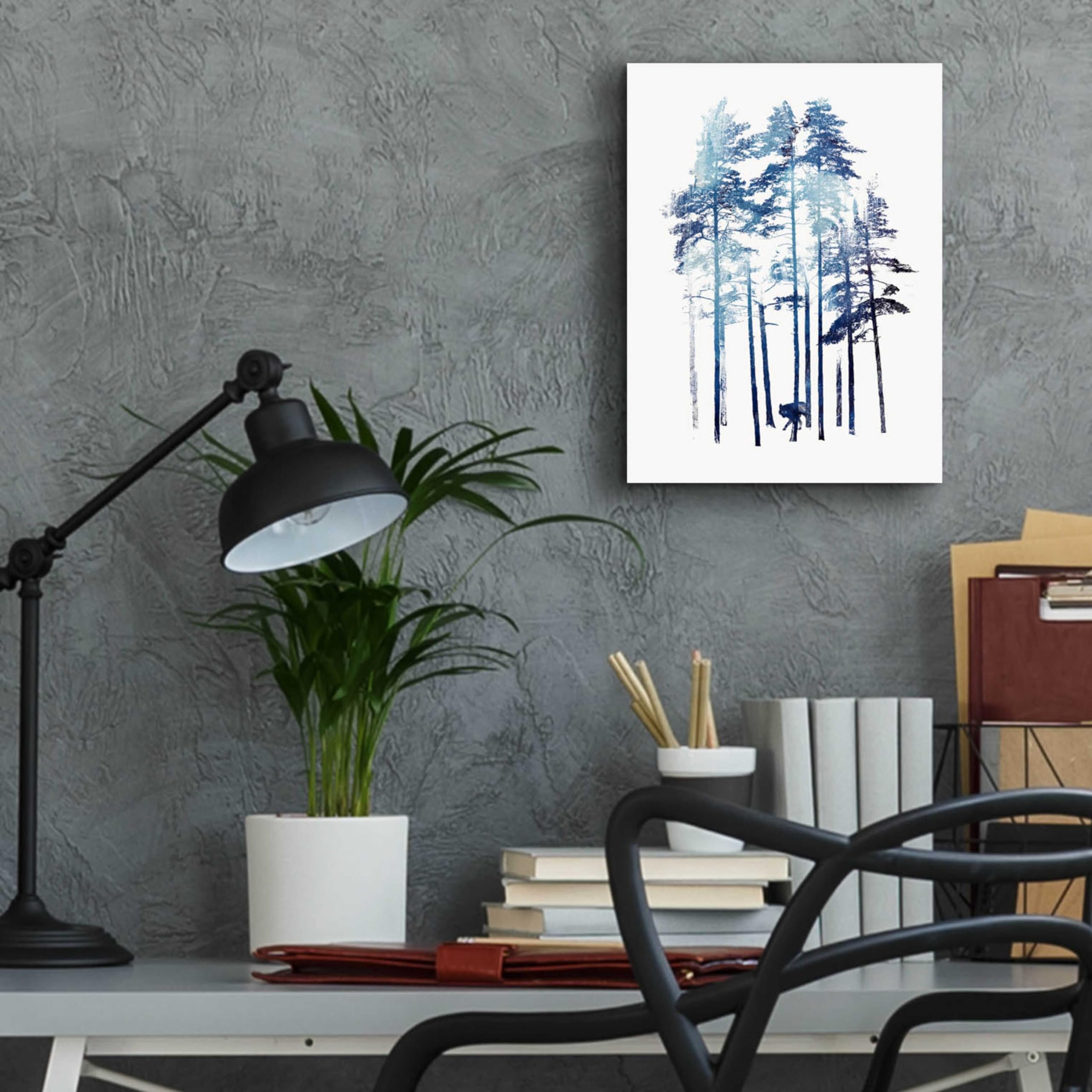Winter Wolf Acrylic Glass Wall Art by Robert Farkas - 12x16 Inches Modern Home Decor - Perfect for Living Room, Bedroom & Office Decorations