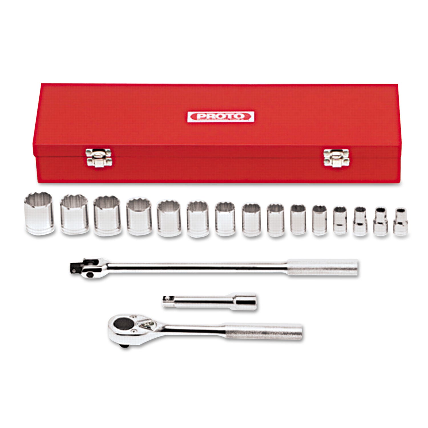 18-Piece SAE Mechanic's Tool Set with 1/2