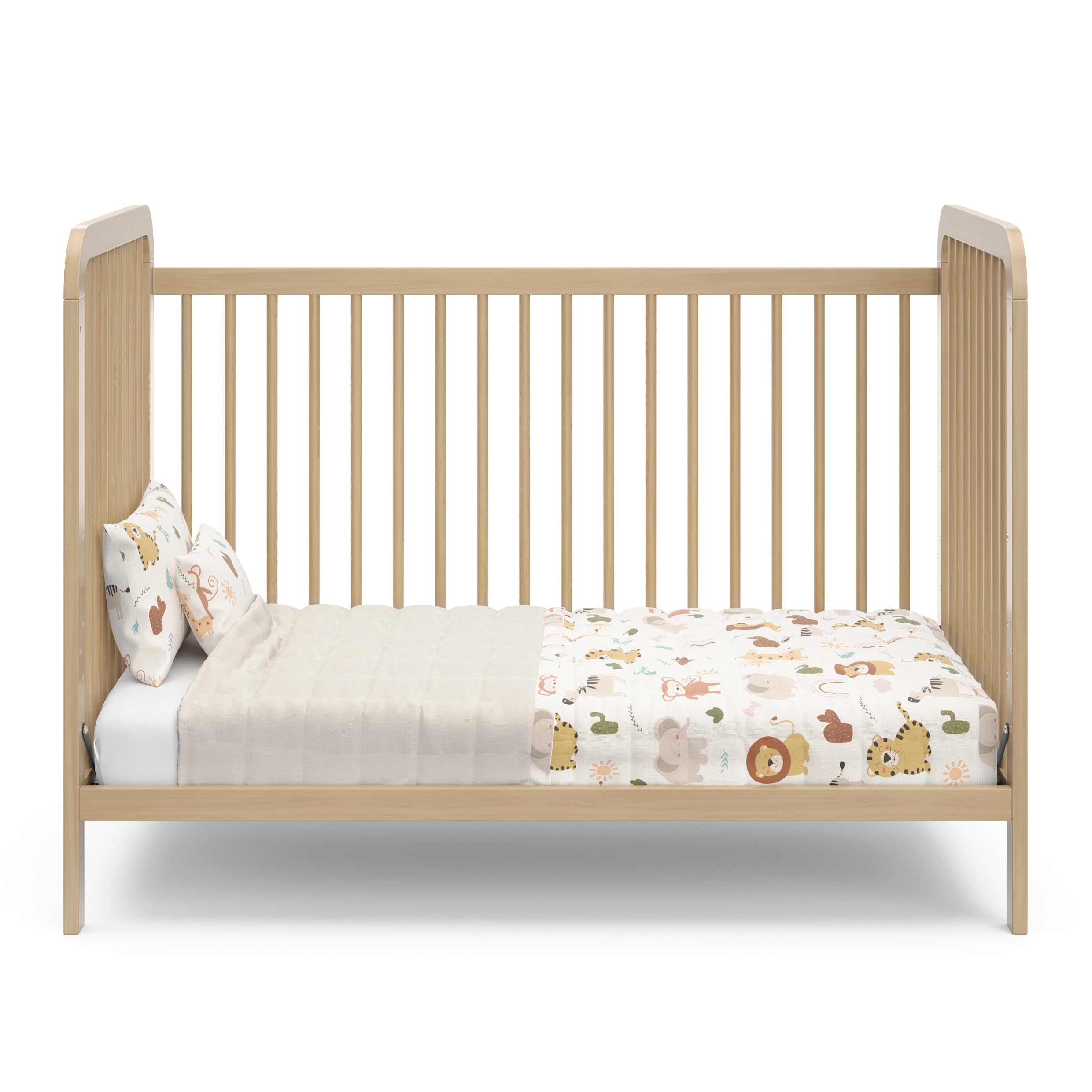 Storkcraft Pasadena 3-in-1 Convertible Crib in Driftwood - GREENGUARD Gold Certified, Converts to Daybed & Toddler Bed, Fits Standard Full-Size Crib Mattress, Adjustable Mattress Height - Perfect for Nursery, Baby Room & Toddler Bedroom Transition