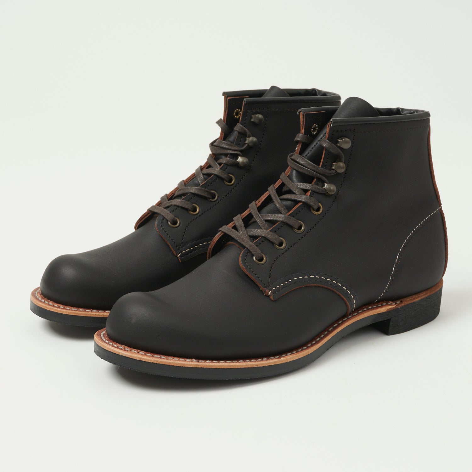 Red Wing 3345 Blacksmith 6-Inch Boots for Men - Premium Black Leather Work Boots - Durable & Comfortable for Construction, Hiking & Outdoor Activities